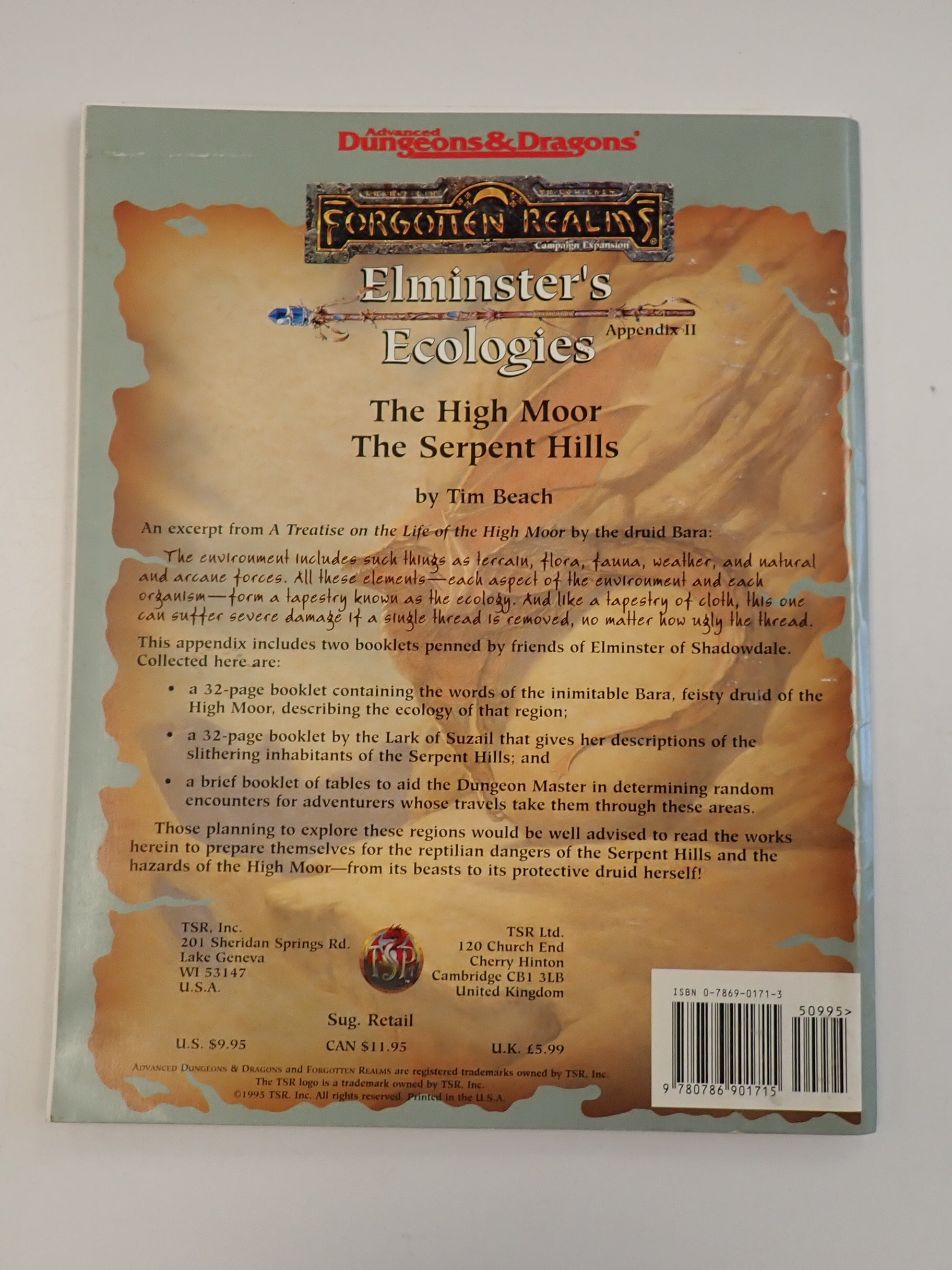Forgotten Realms Elminster's Ecologies Appendix II - AD&D (Pre-Owned)