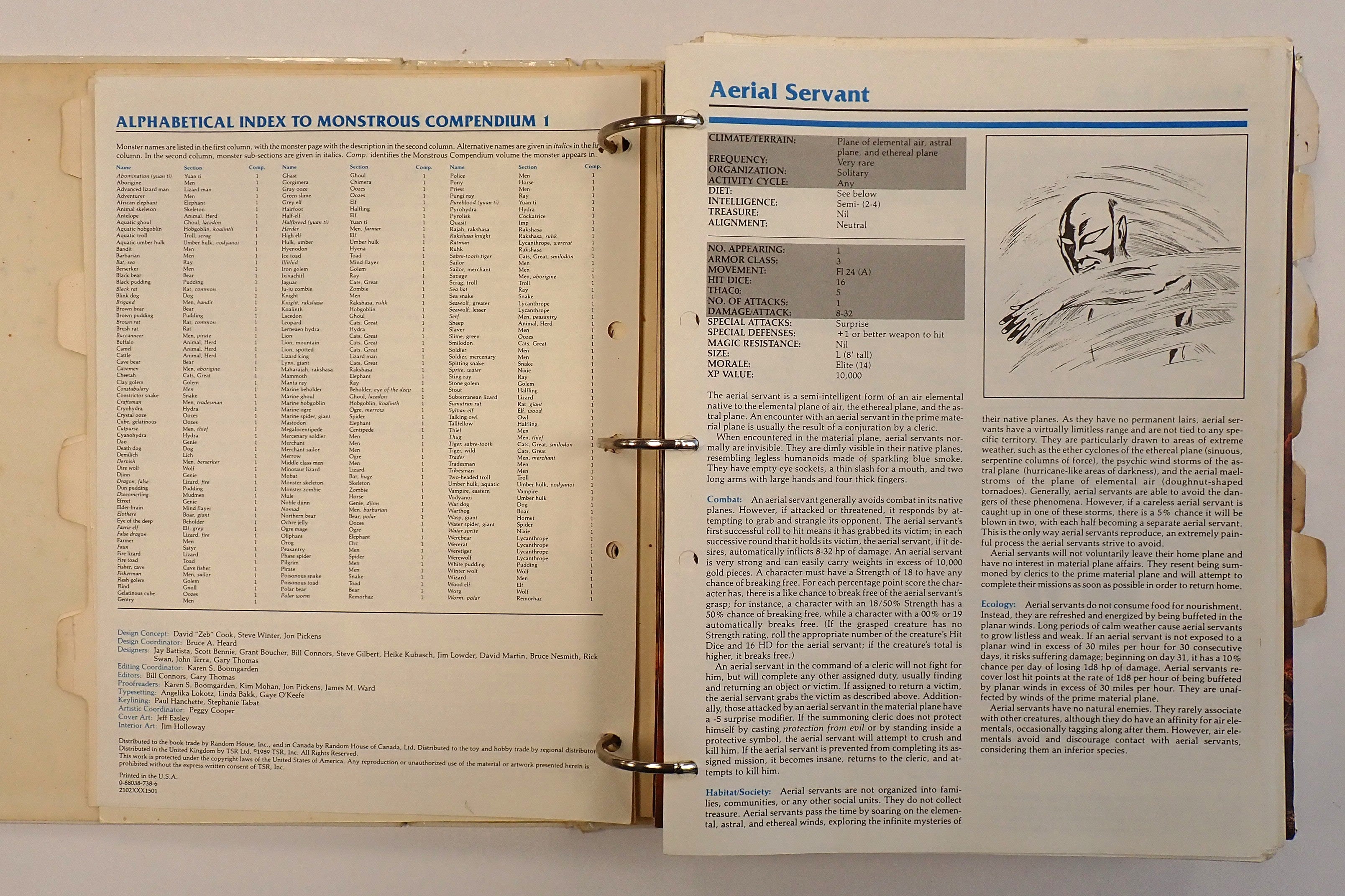 Monsterous Compendium Lot of 11 - AD&D 2nd Edition [Pre-Owned]