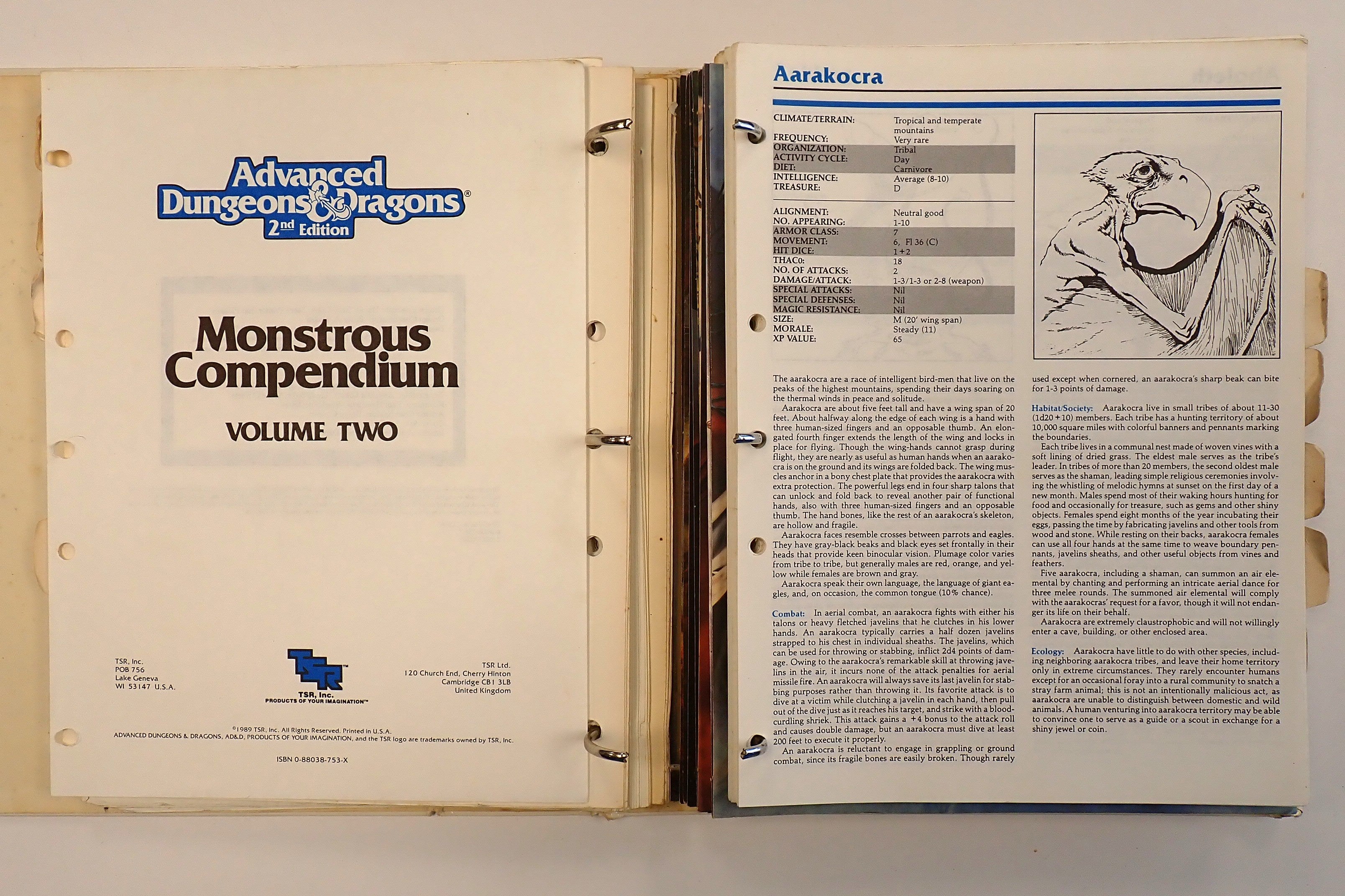 Monsterous Compendium Lot of 11 - AD&D 2nd Edition [Pre-Owned]