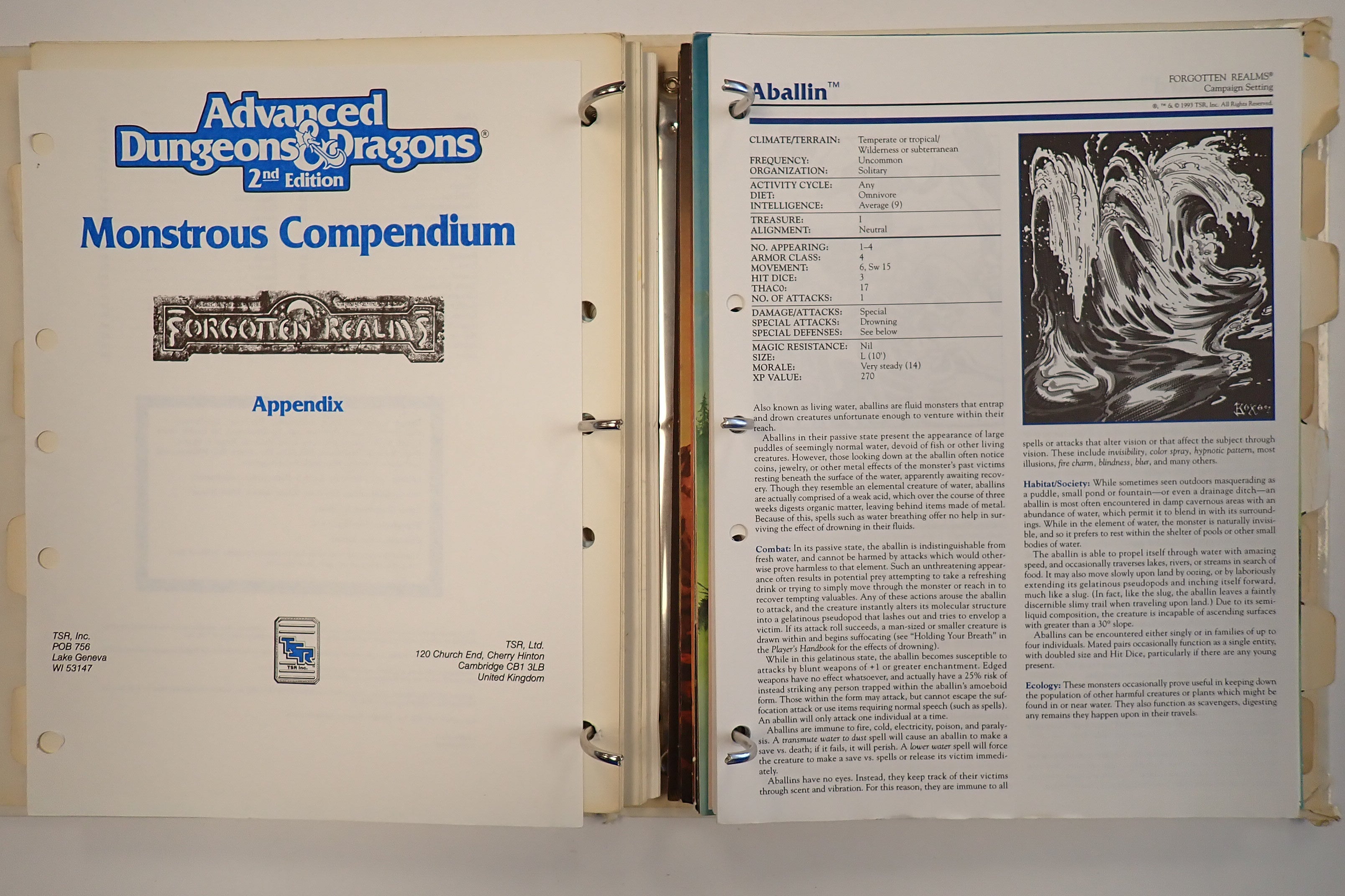 Monsterous Compendium Lot of 11 - AD&D 2nd Edition [Pre-Owned]