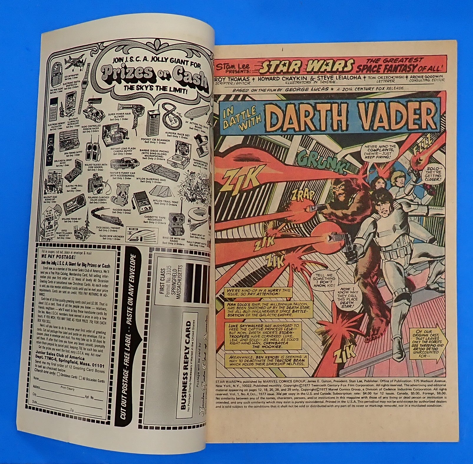 Star Wars #4 (1977) - FN (6.0) - Film Adaptation