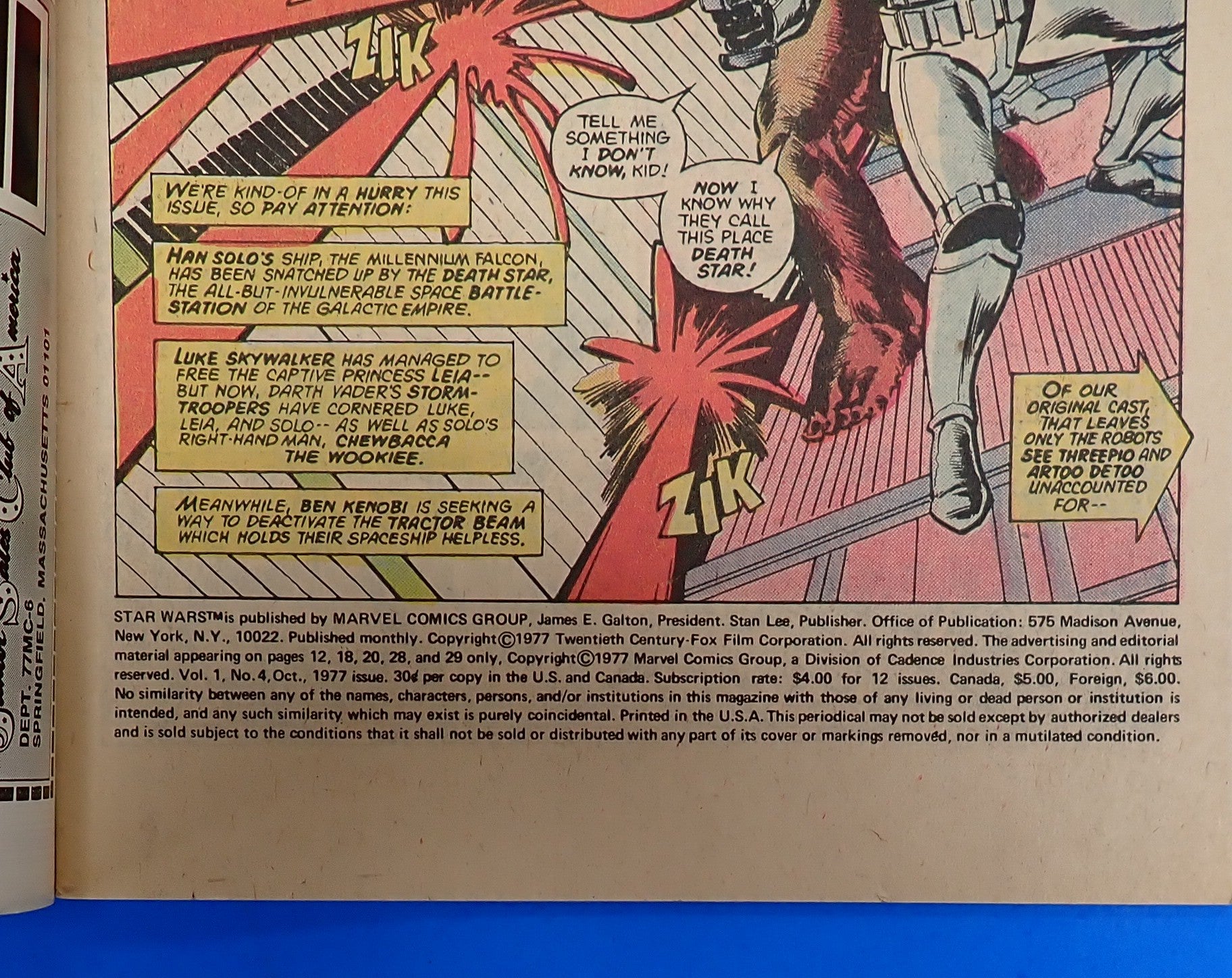 Star Wars #4 (1977) - FN (6.0) - Film Adaptation