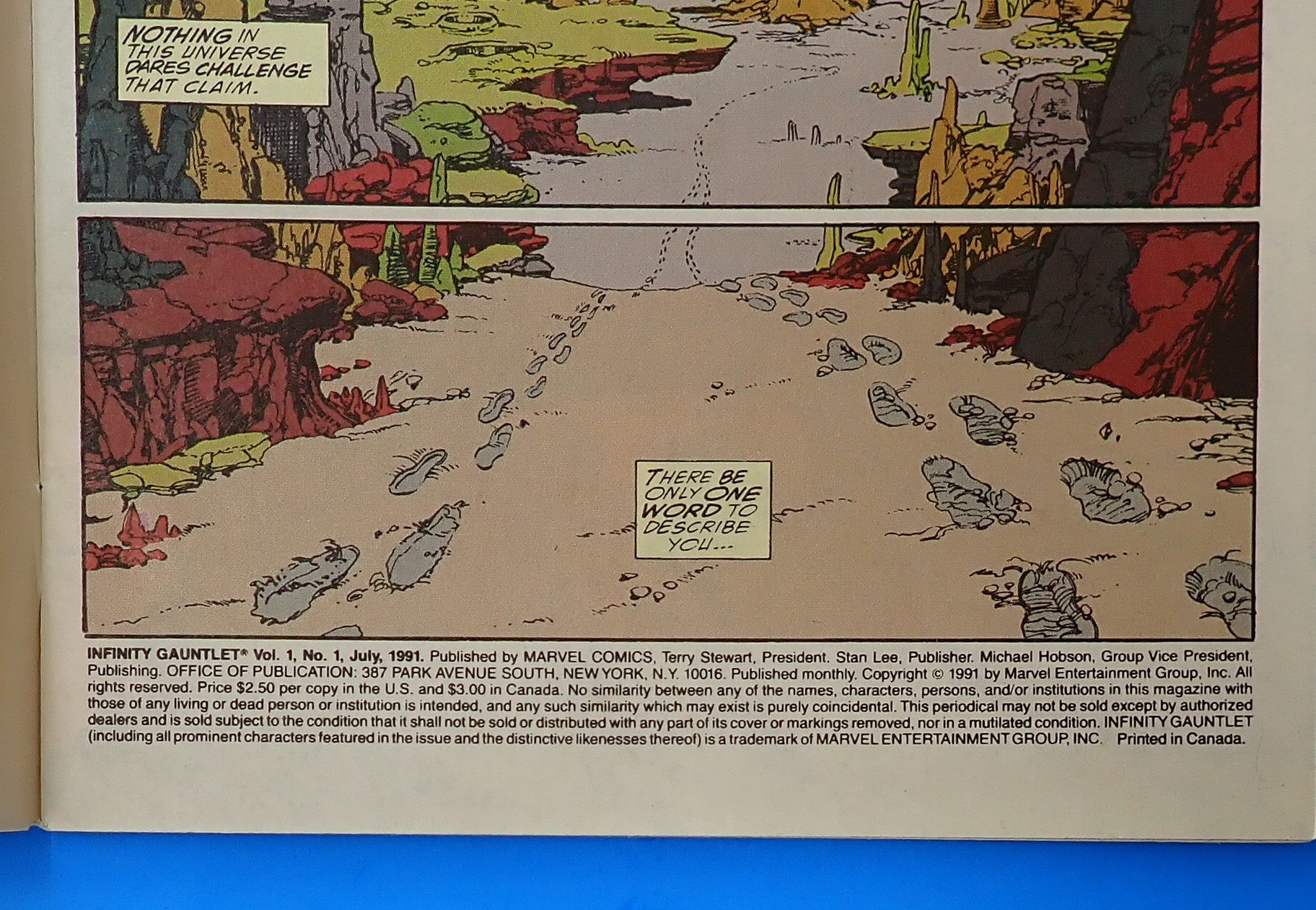 Infinity Gauntlet #1 (1991) - VF/NM (8.5-9.0) - SIGNED George Perez