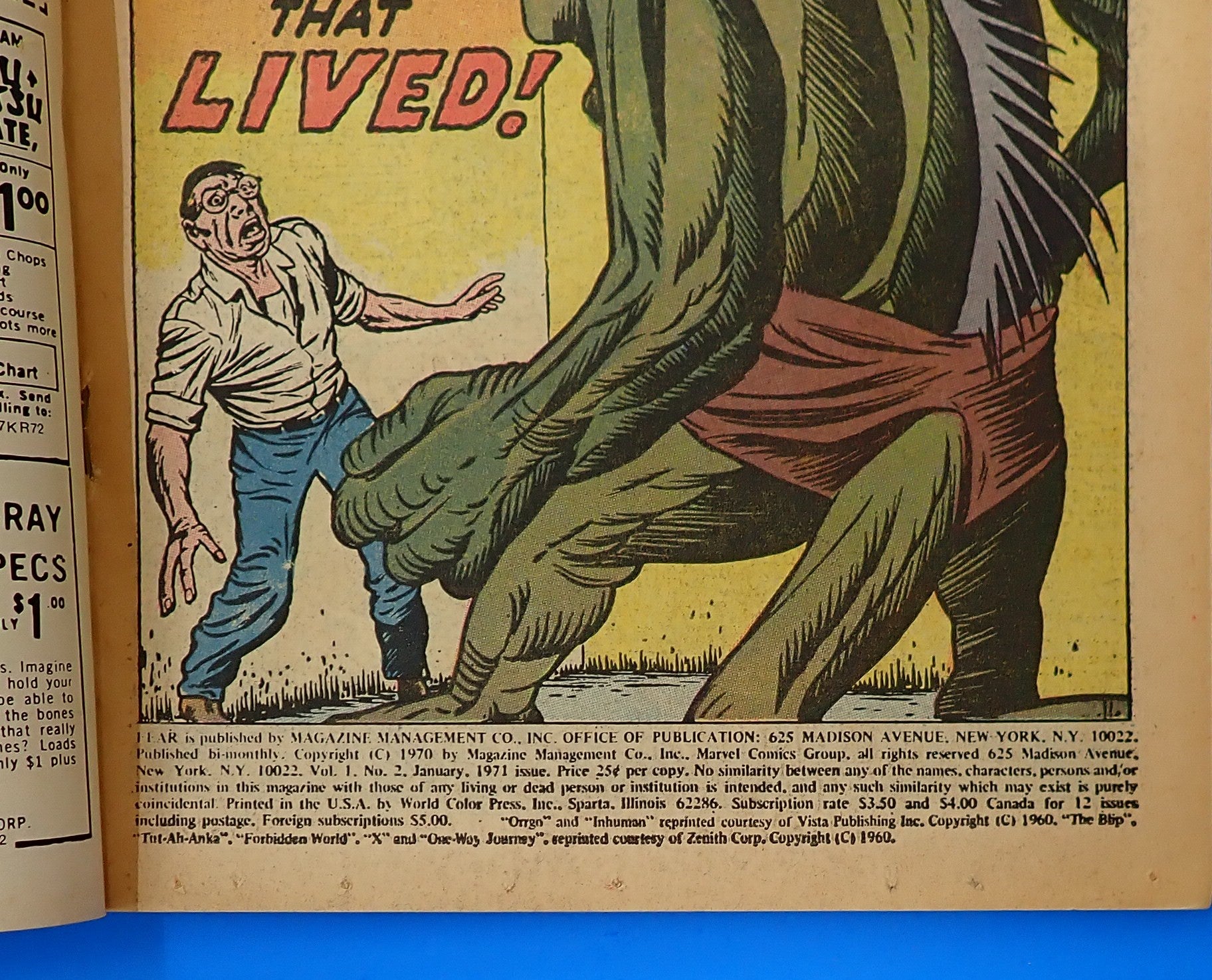 Fear #2 (1970) - VG (4.0) - Bronze Age Issue