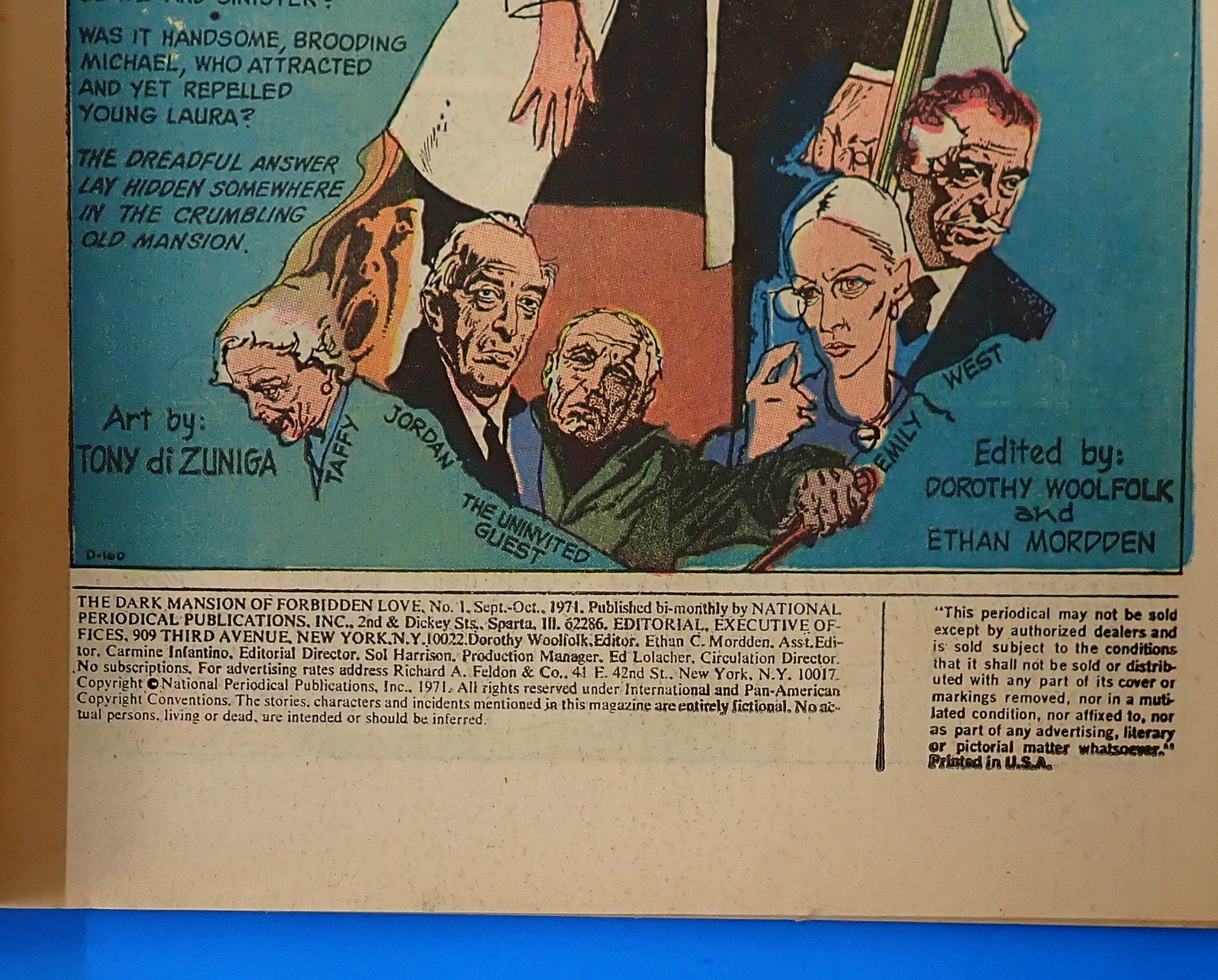 Dark Mansion of Forbidden Love #1 (1971) - FN/VF (7.0) - Features Wes Craven Story