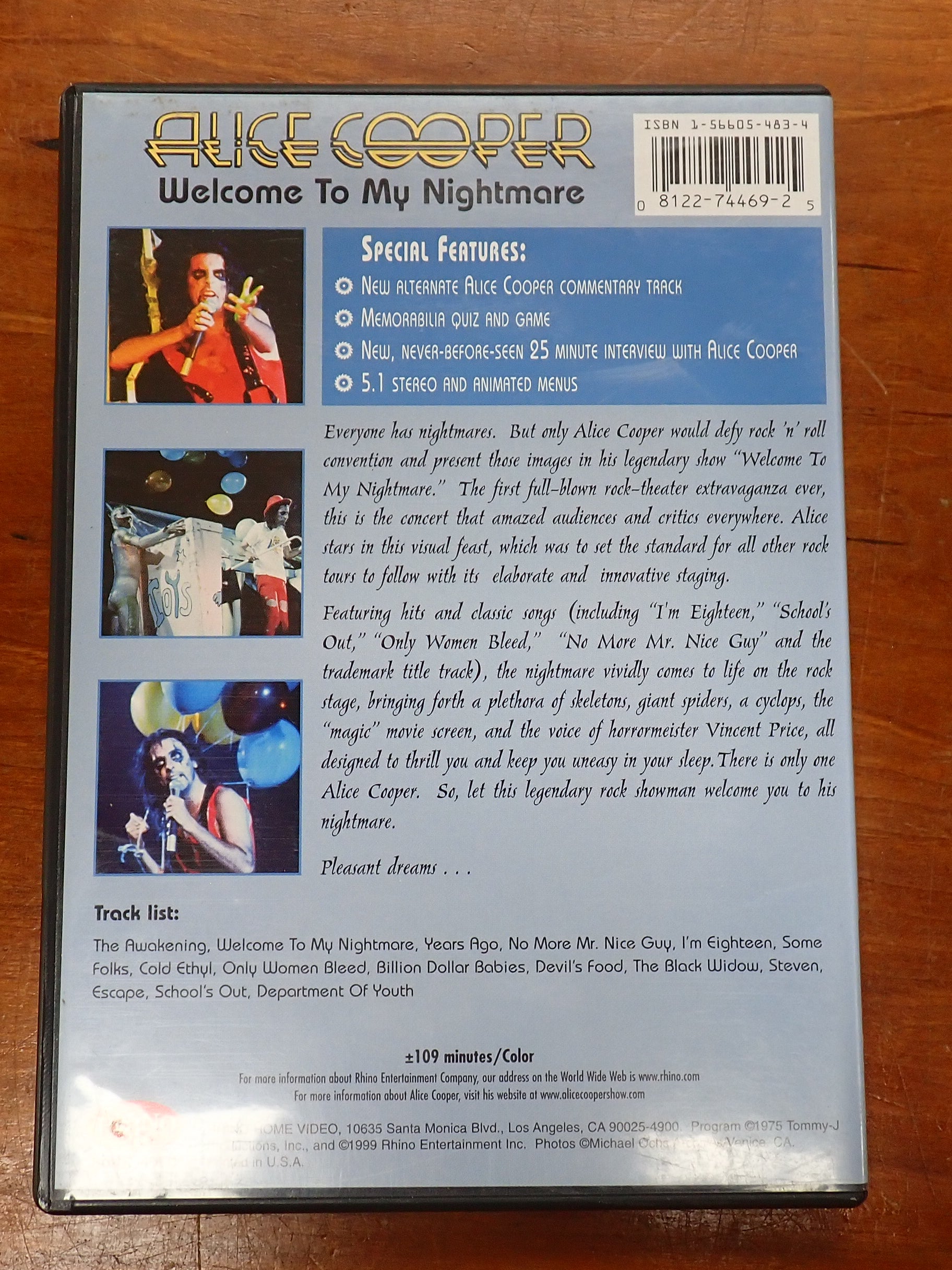 Alice Cooper: Welcome To My Nightmare - DVD [Pre-Owned]