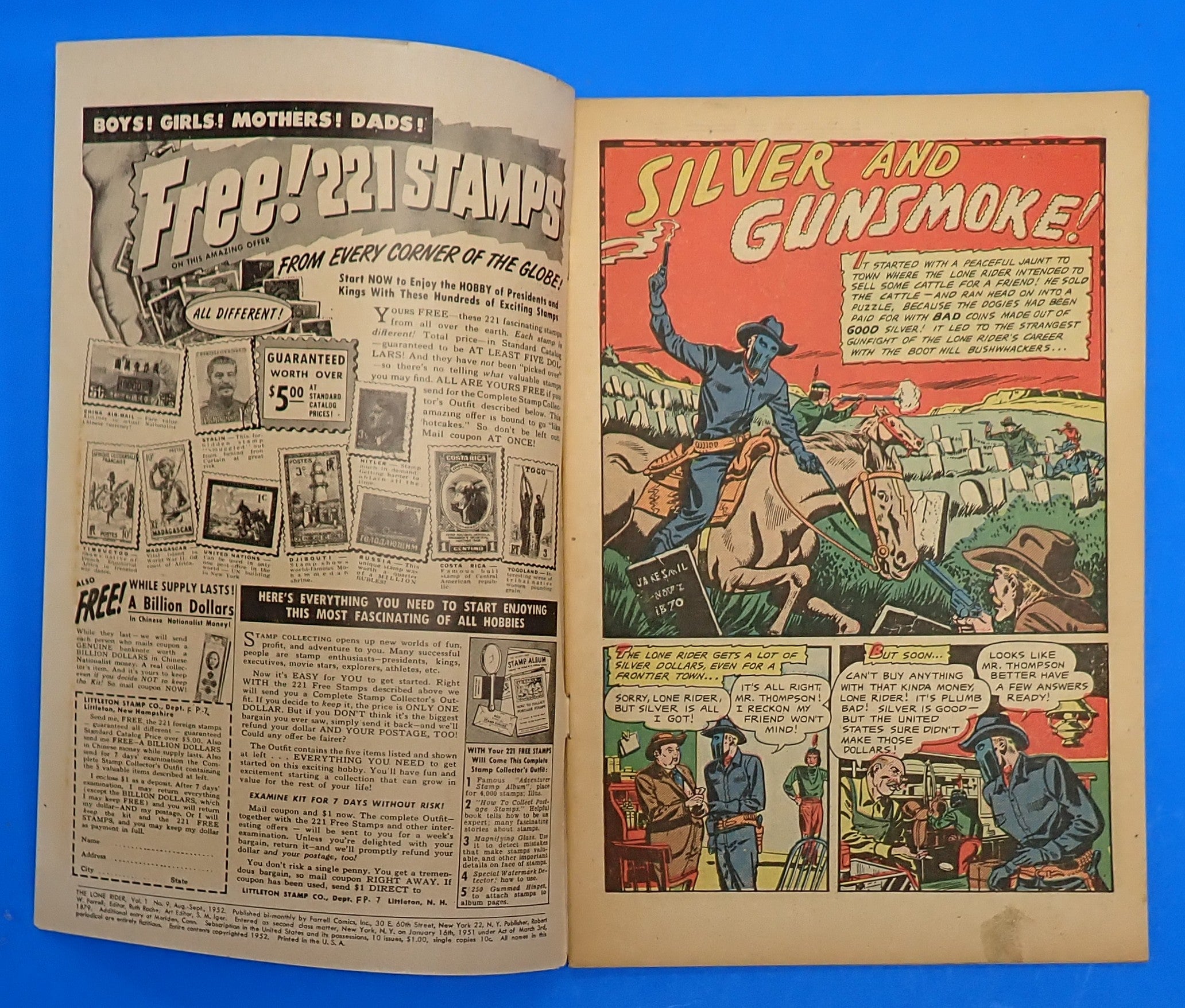Lone Rider #9 (1952) - FN/VF (7.0) - Golden Age Western