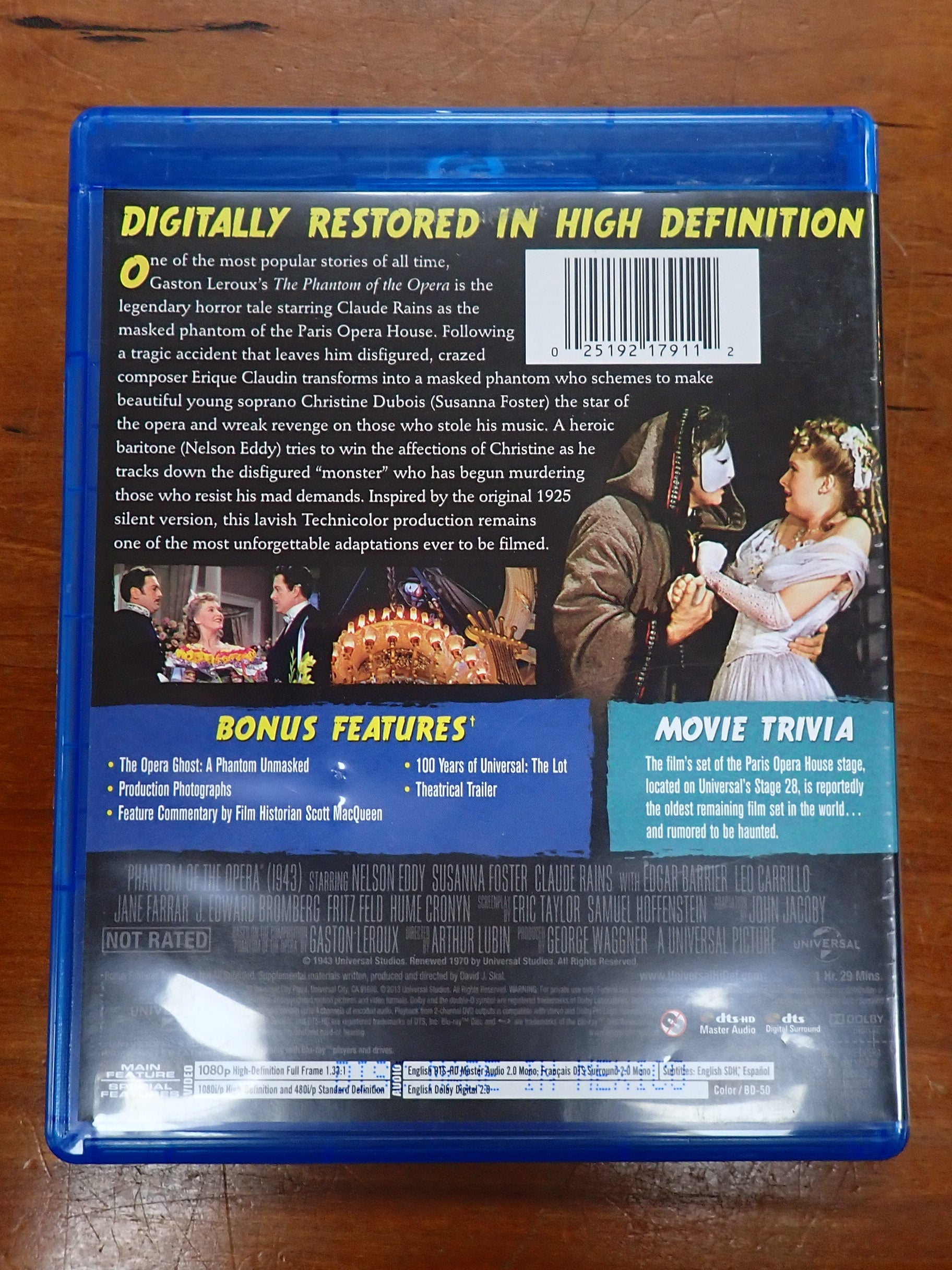 Phantom of the Opera (1943) - Blu-Ray [Pre-Owned]
