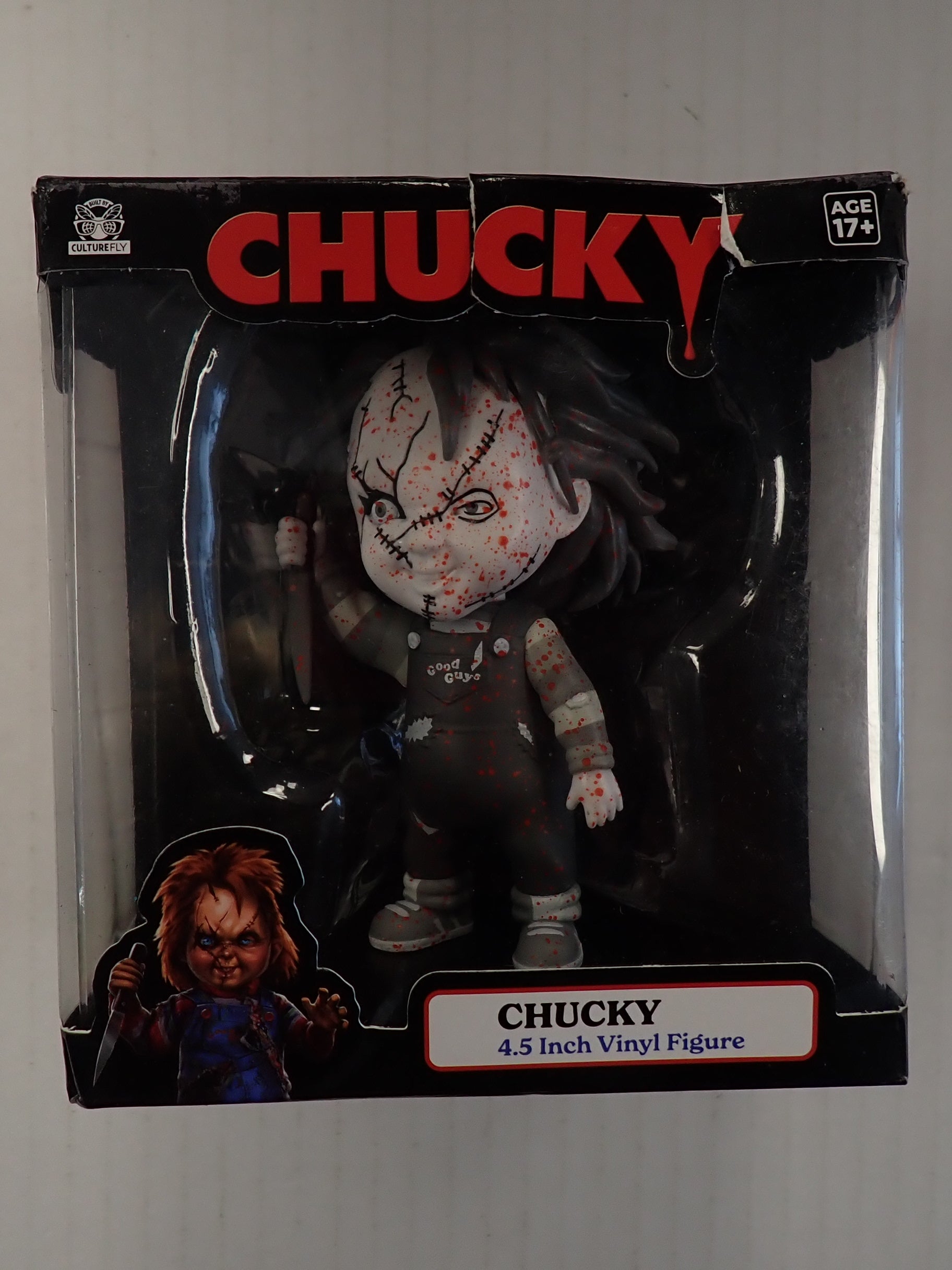 Chucky (Black and White) 4.5 Inch Vinyl Figure - Good Guys