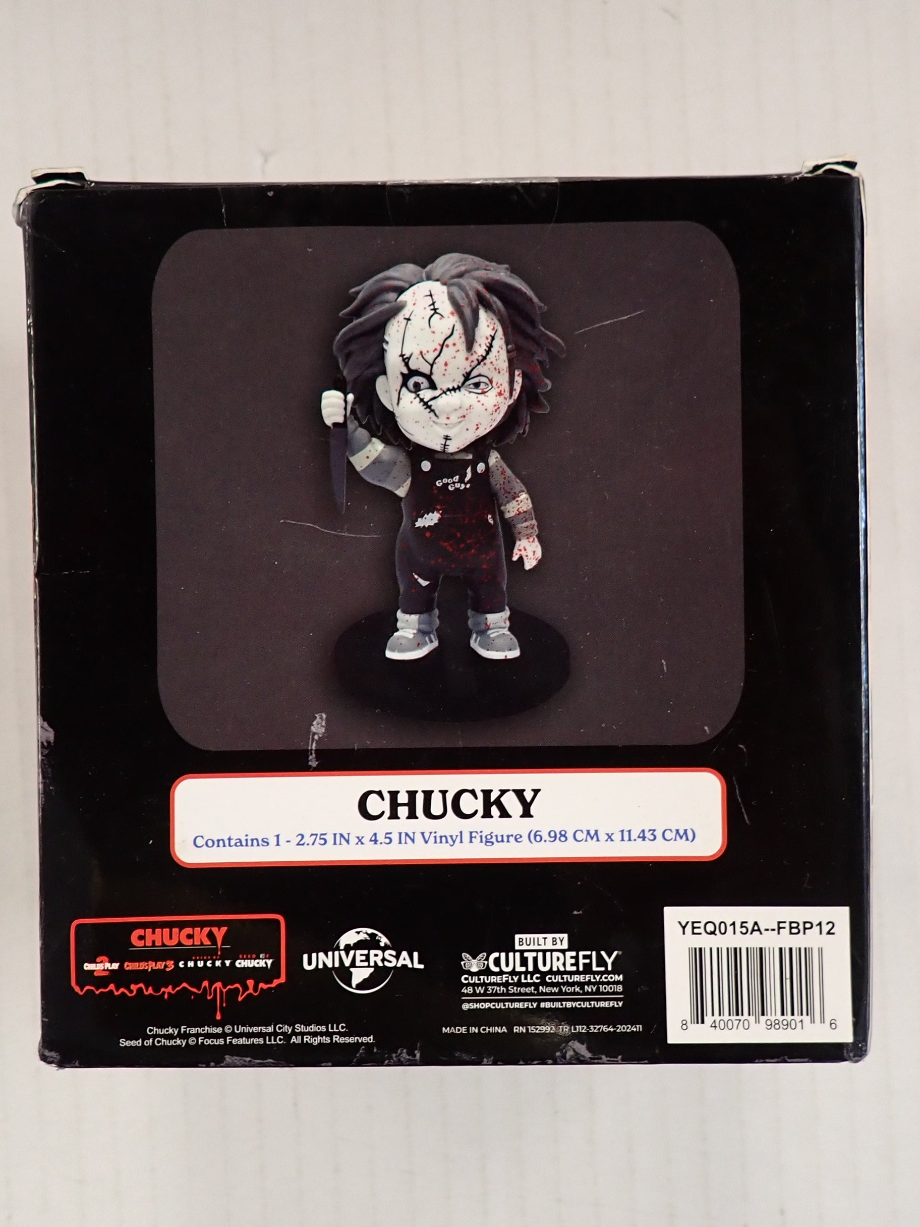 Chucky (Black and White) 4.5 Inch Vinyl Figure - Good Guys