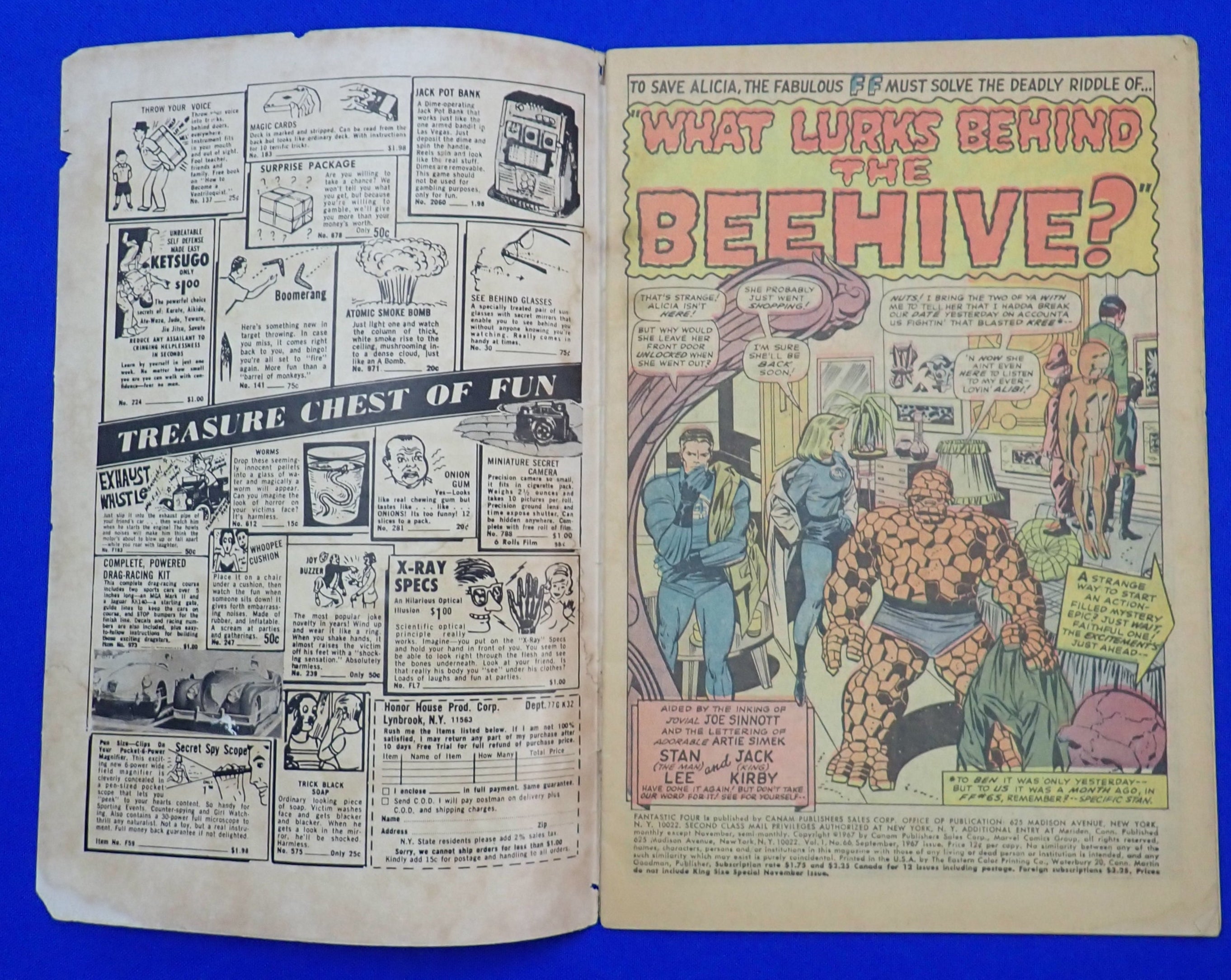Fantastic Four #66 (1967) - GD+ (2.5) - low grade, origin of HIM