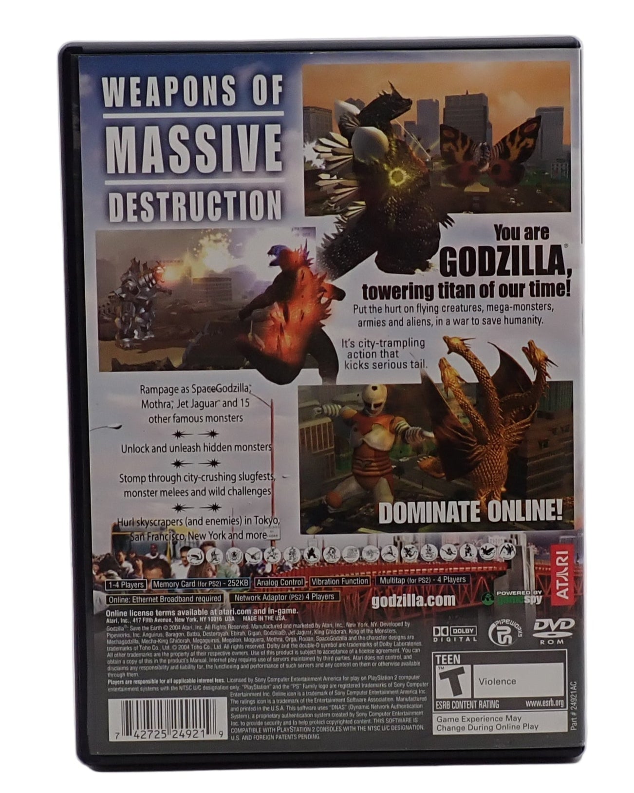 Godzilla Save the Earth - PS2