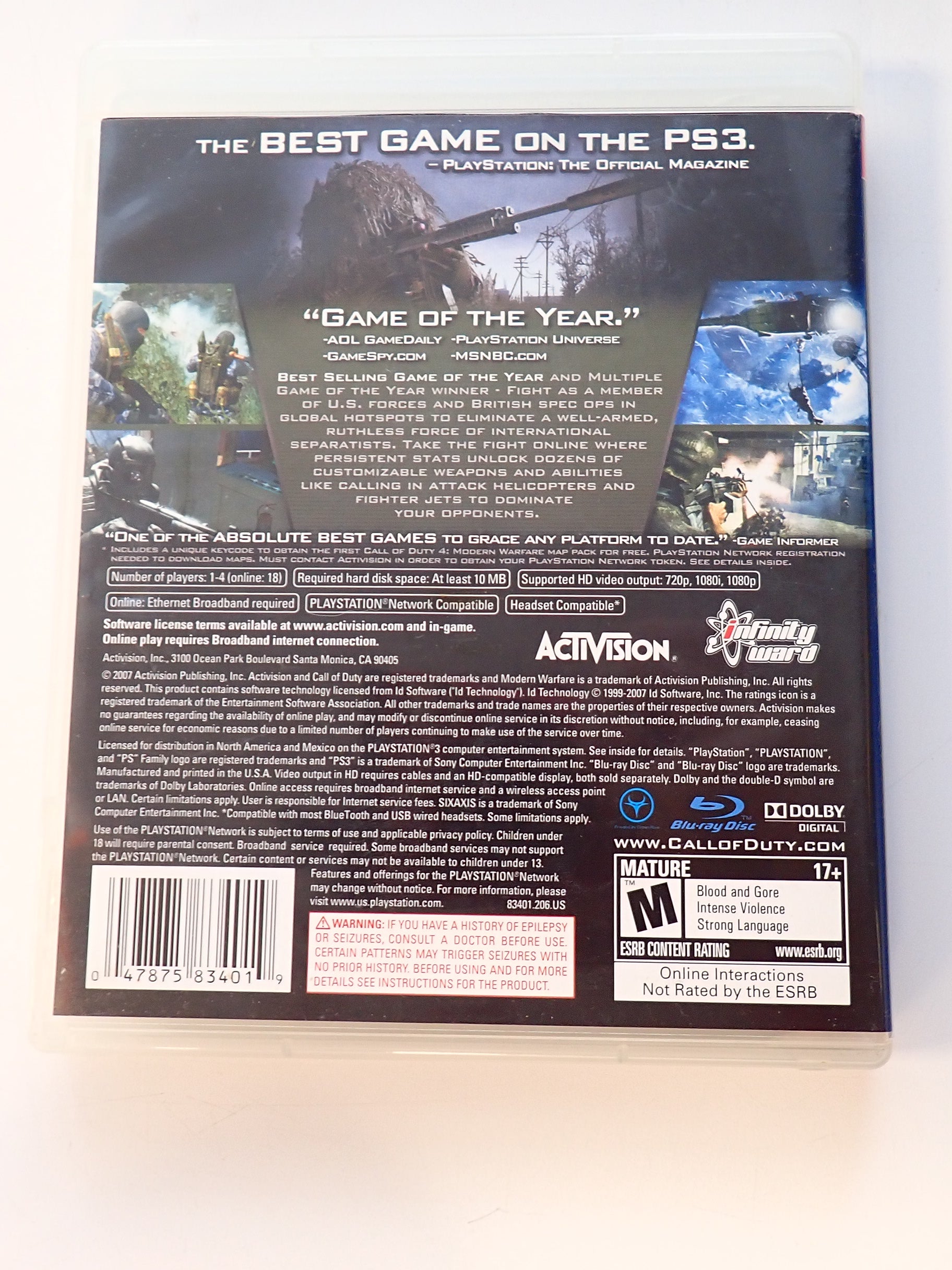 Call of Duty Modern Warfare 4 (Game of the Year Edition) - PS3 [Pre-Owned]