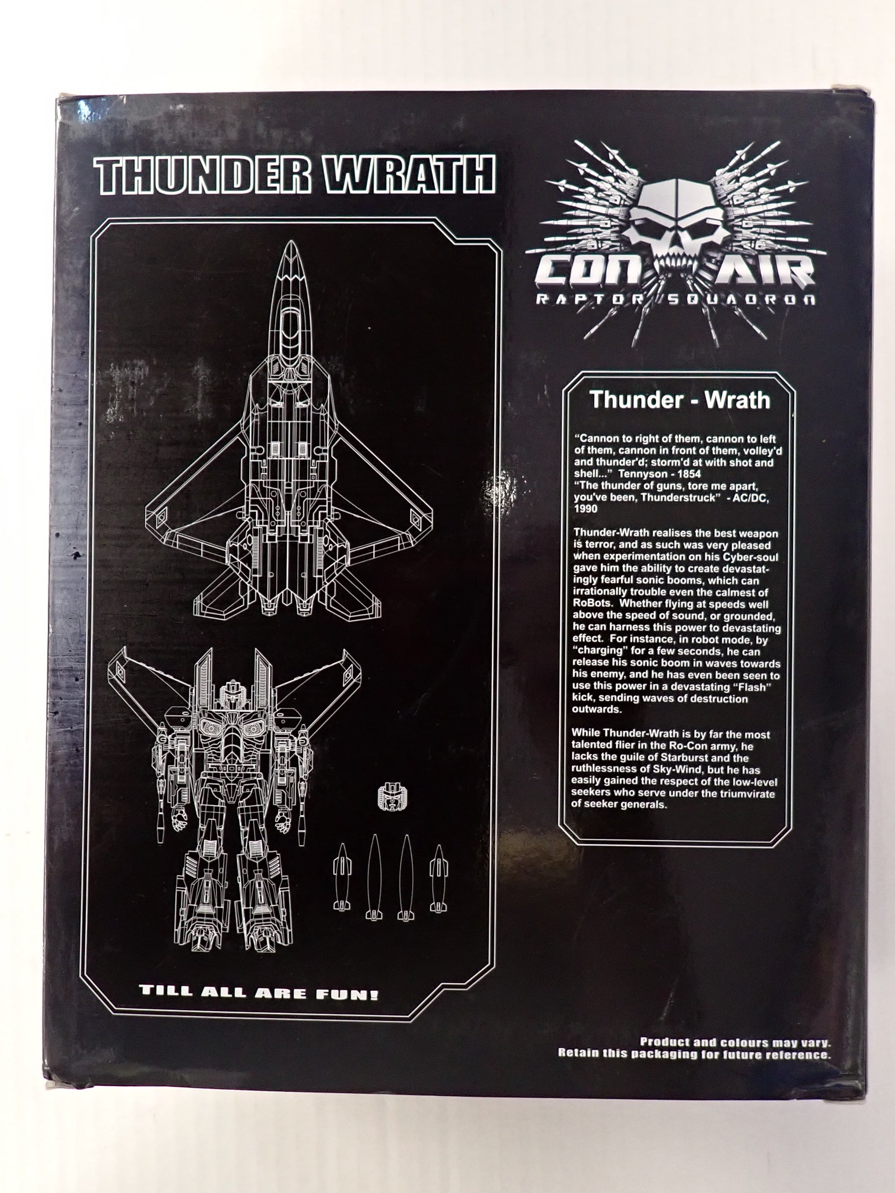 Thunder Wrath Transformers Con Air Raptor Squadron IG-C03 [Pre-Owned]
