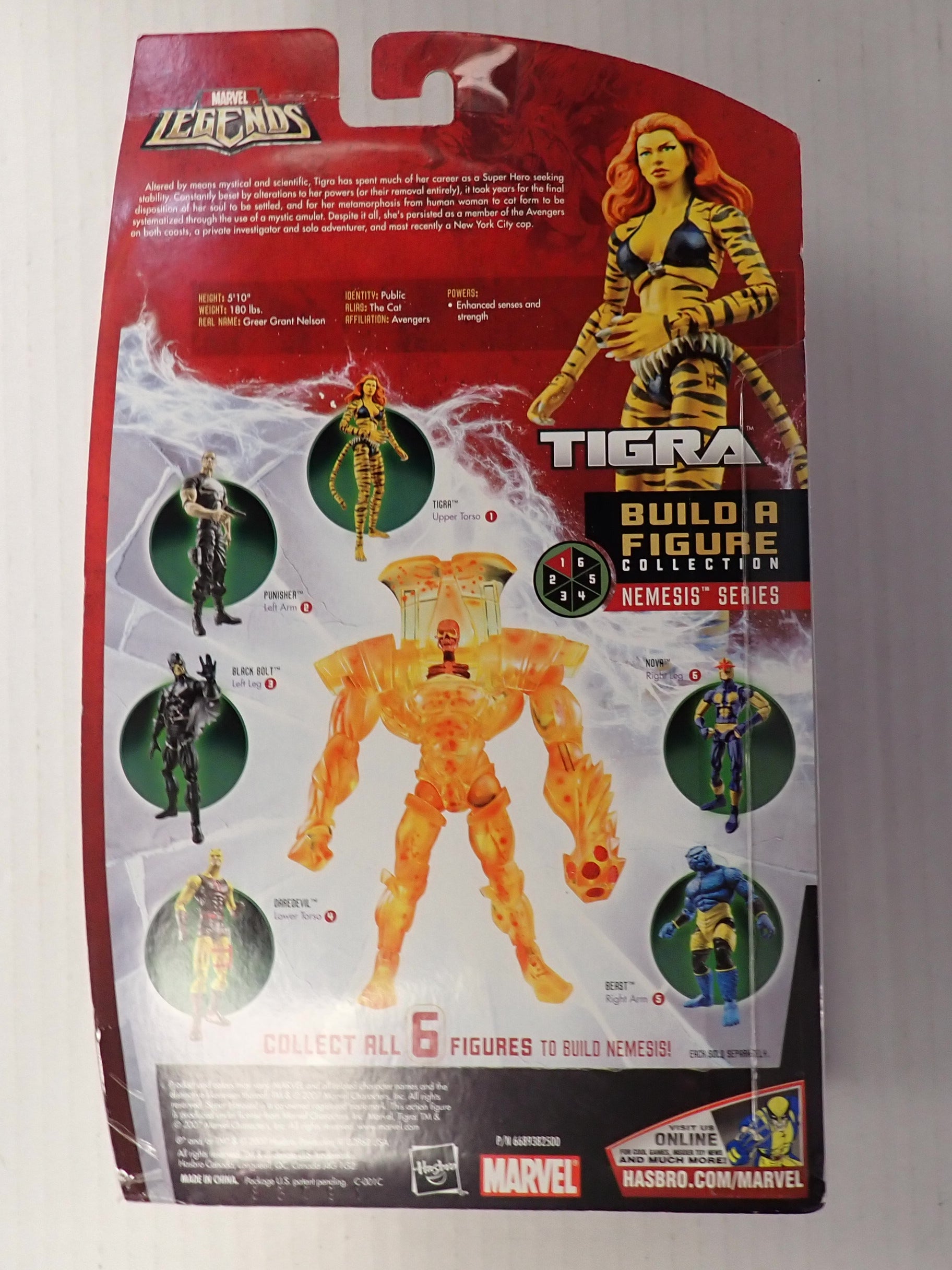 Tigra Marvel Legends Build a Figure Nemesis Collection - Hasbro [Pre-Owned]