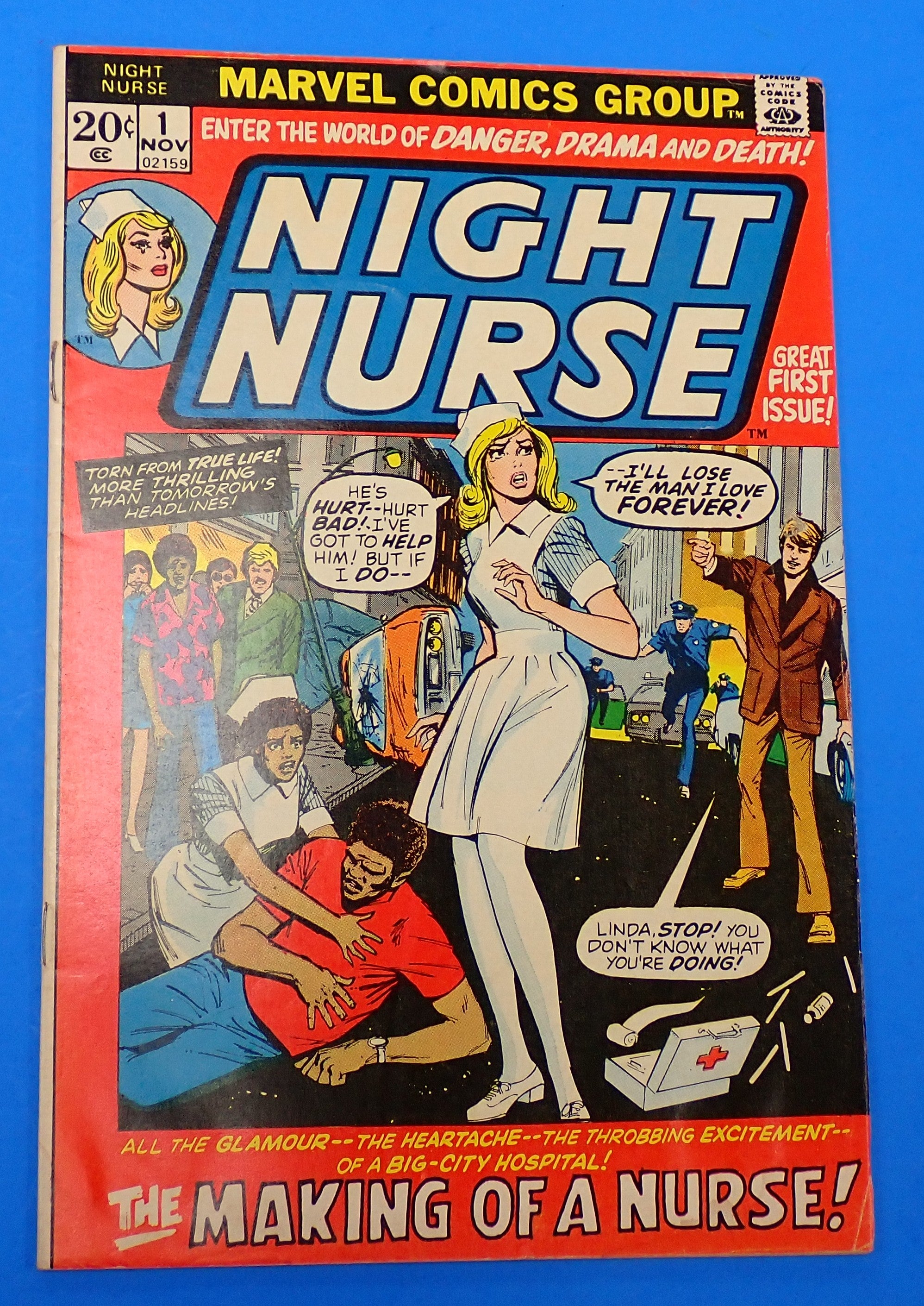 Night Nurse #1 (1972) VF- 7.5 - 1st App Linda Carter