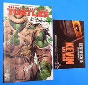 TMNT #1 (2024) - NM (9.4) - Battle Damaged Tyler Kirkham Variant w/ COA