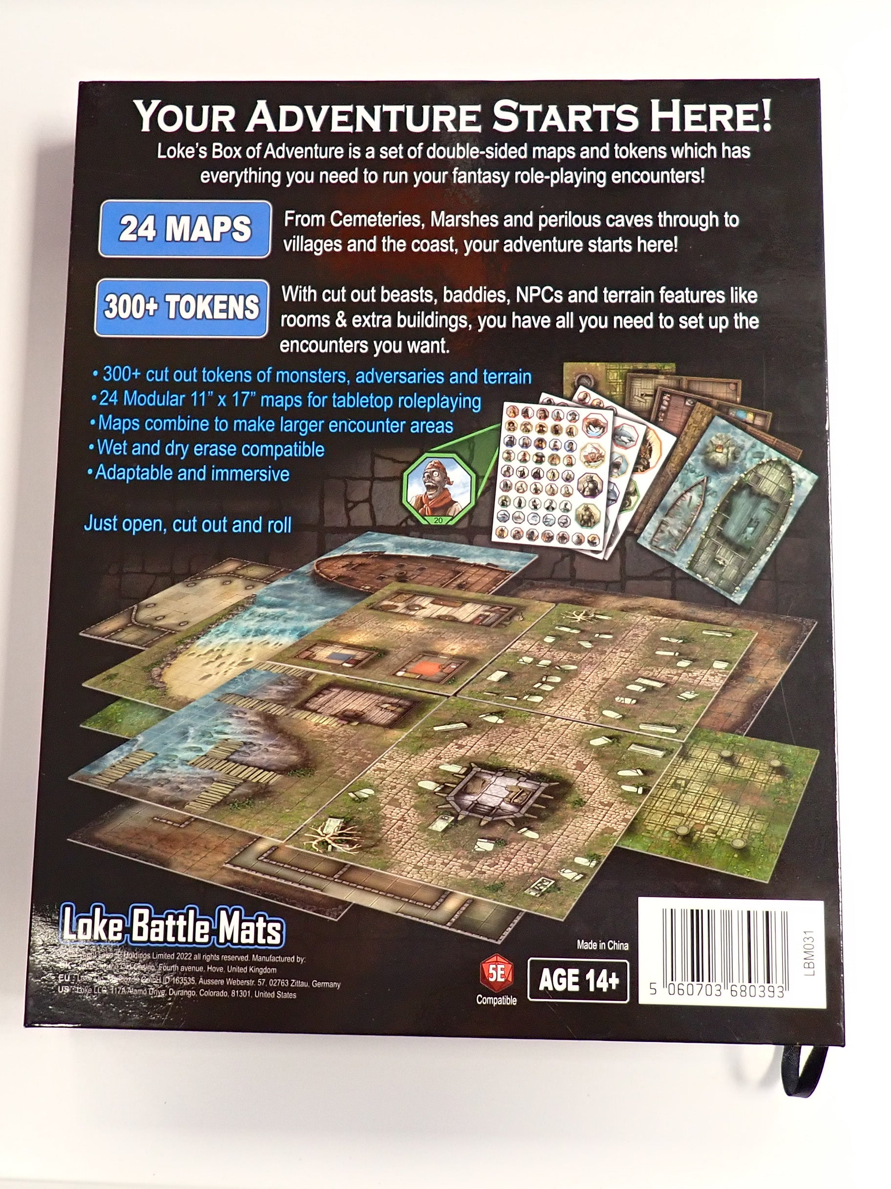 Box of Adventure RPG Maps & Tokens - Coast of Dread [Pre-Owned]