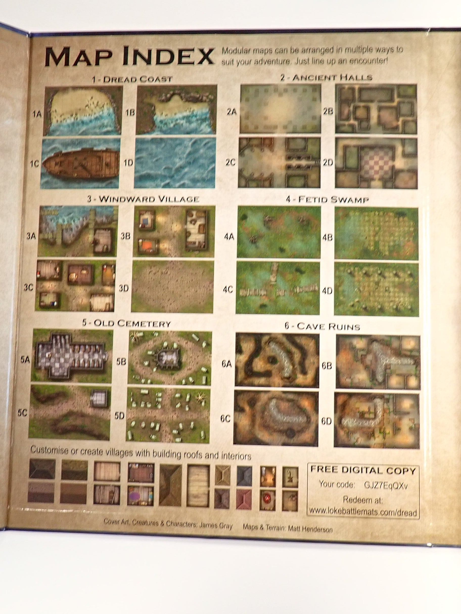 Box of Adventure RPG Maps & Tokens - Coast of Dread [Pre-Owned]