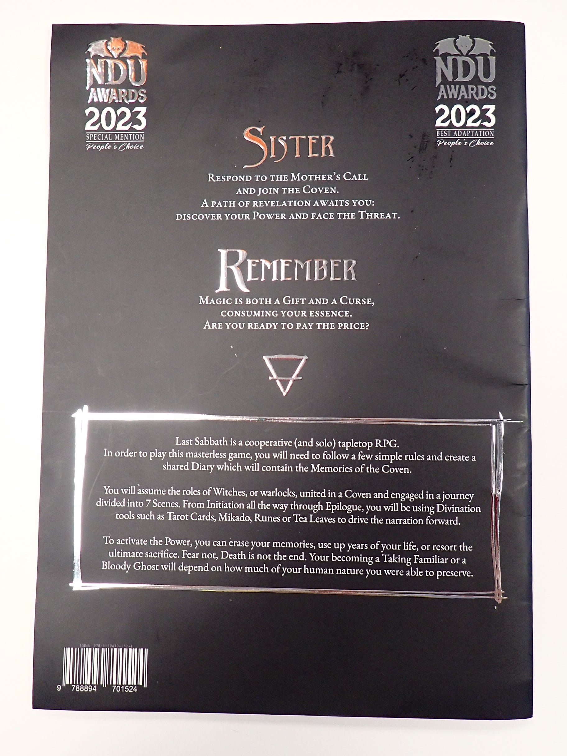 Last Sabbath RPG & Totem RPG + Notepad, Scenarios, and Seeker's Sheet [Pre-Owned]