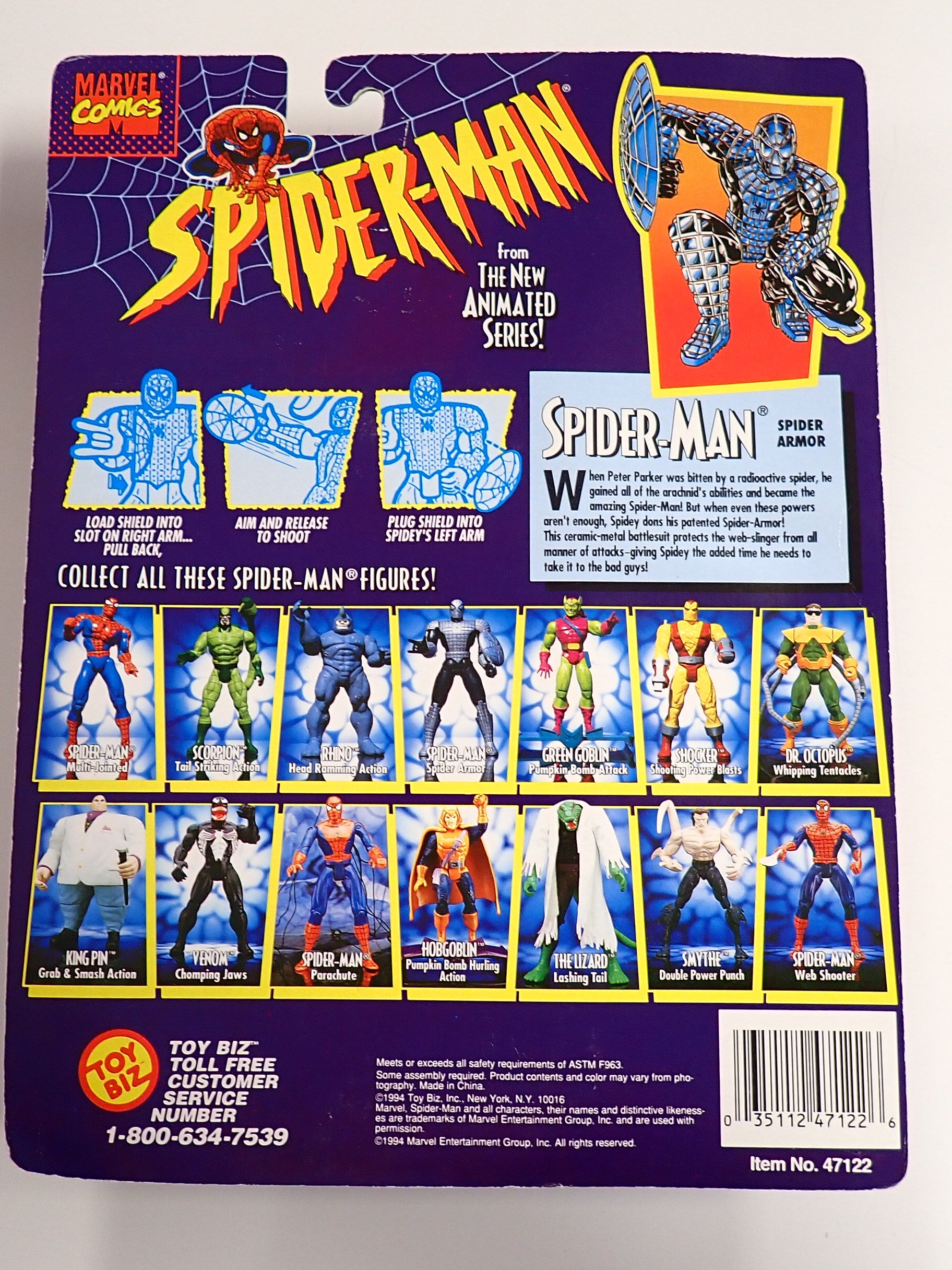 Toy Biz Spider-man Spider Armor Super Web Shield [Pre-Owned]
