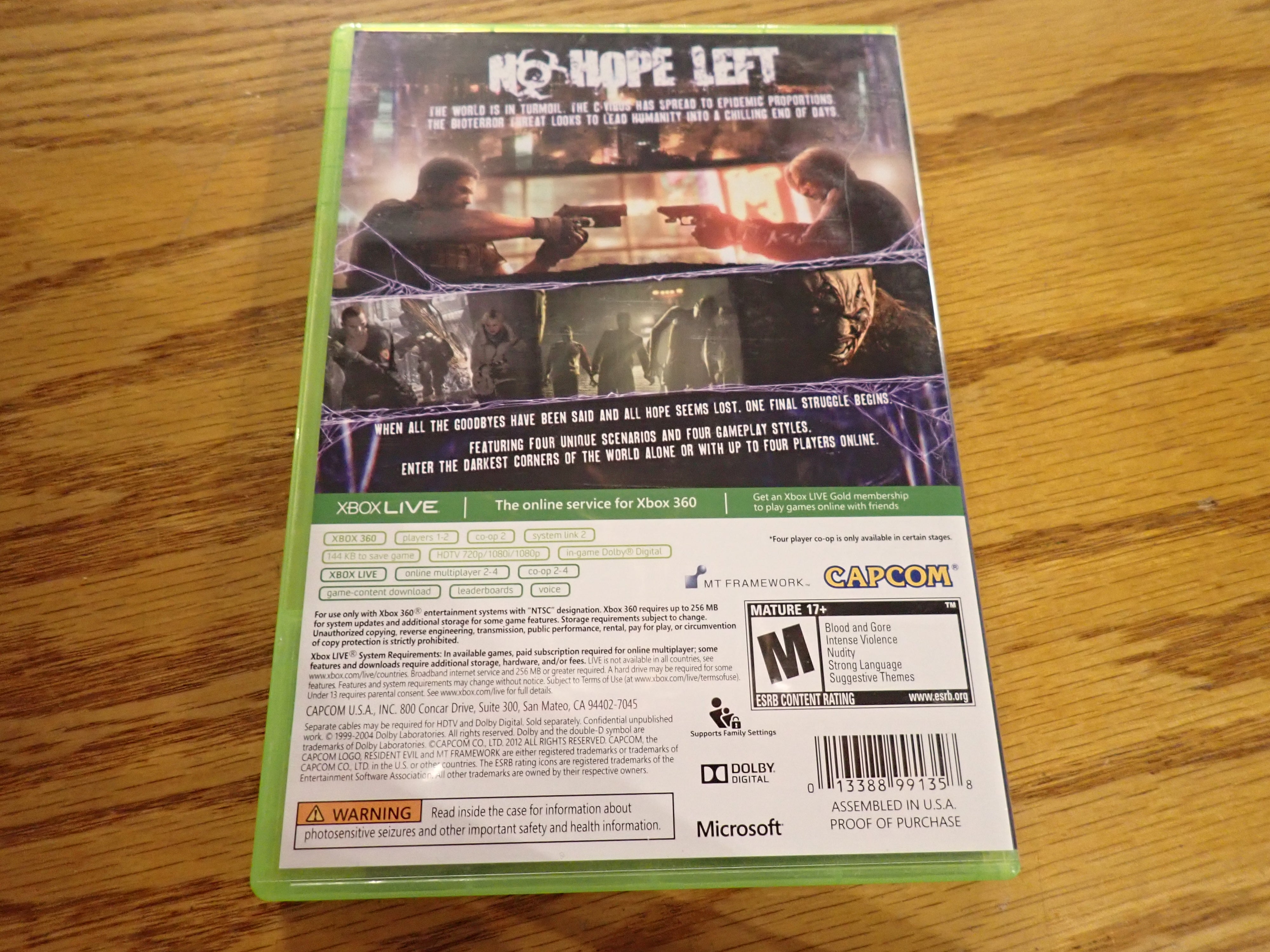 Resident Evil 6(Walmart Ver) - X360