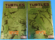 TMNT Black, White, and Green #1 (2024) NM 9.4 - Kirkham Rocksteady and Bebop Foil Variants