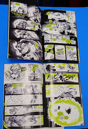 TMNT Black, White, and Green #1 (2024) NM 9.4 - Kirkham Rocksteady and Bebop Foil Variants