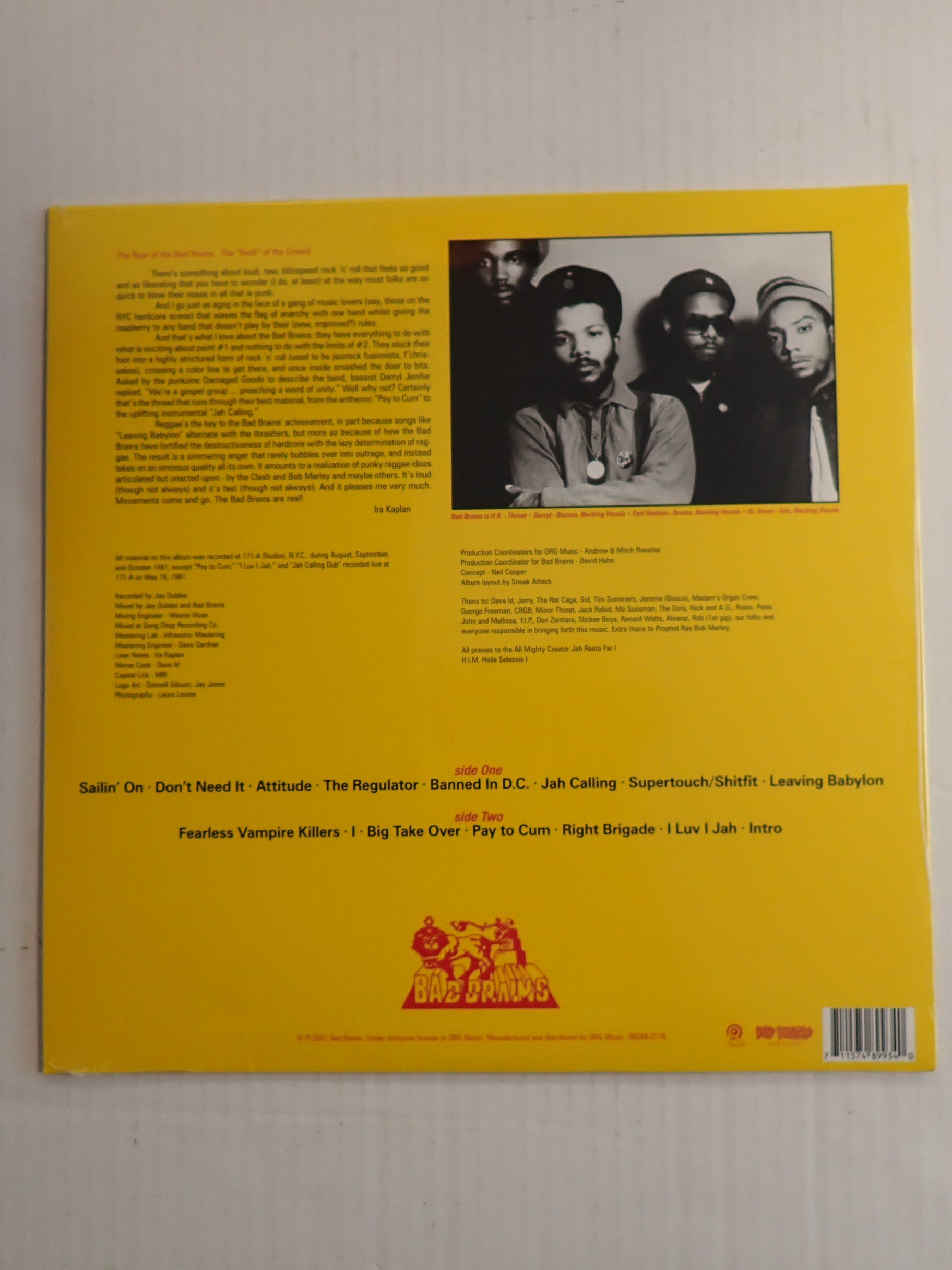 Bad Brains (Self Titled) - Vinyl (2021 Reissue)