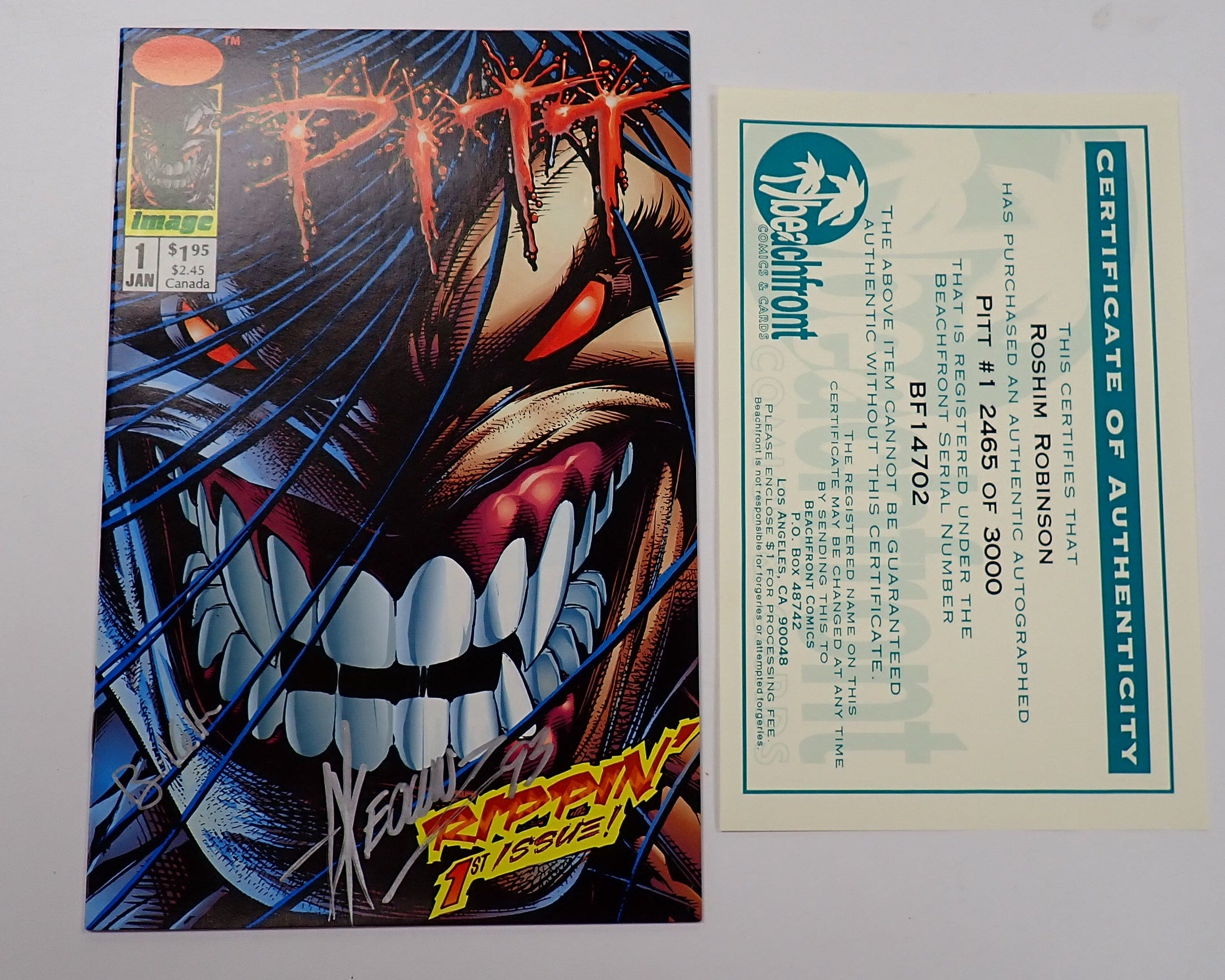 Pitt #1 (1993) [Signed w/ COA] - VF/NM (9.0-9.4)