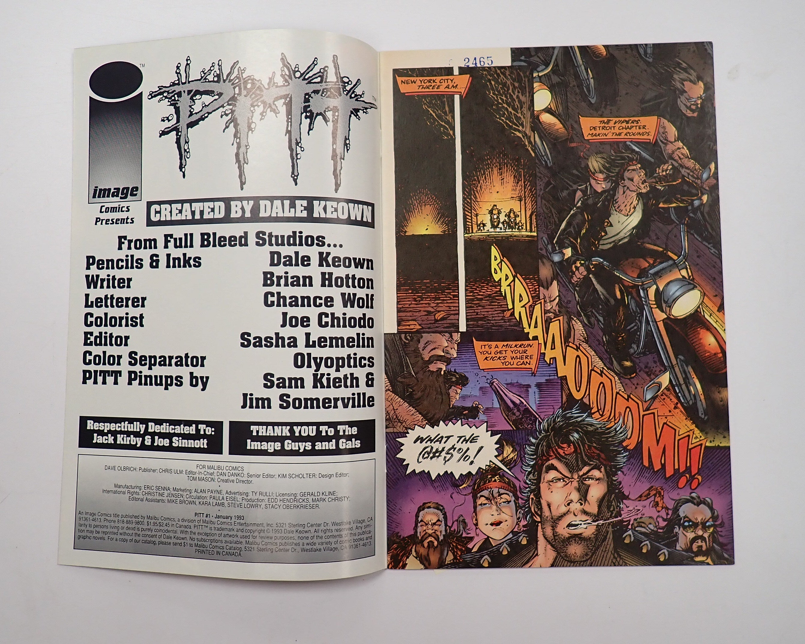 Pitt #1 (1993) [Signed w/ COA] - VF/NM (9.0-9.4)