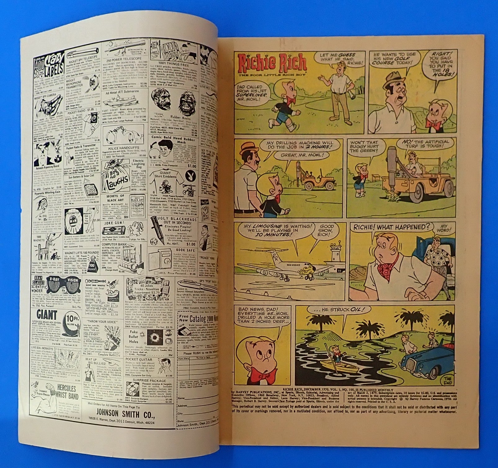 Richie Rich #100 (1970) - VG/VG+ (4.0-4.5) - 1st App. Irona
