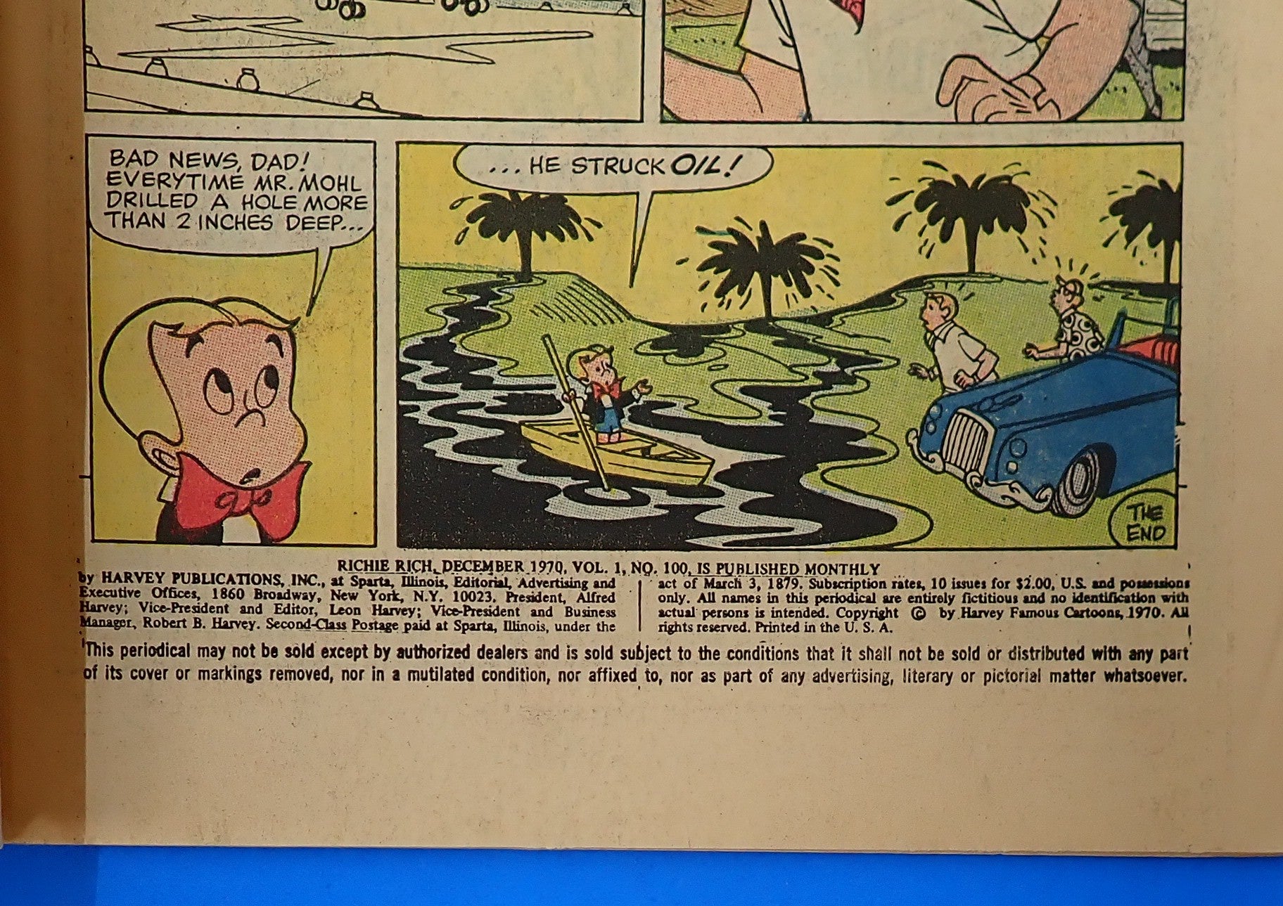 Richie Rich #100 (1970) - VG/VG+ (4.0-4.5) - 1st App. Irona