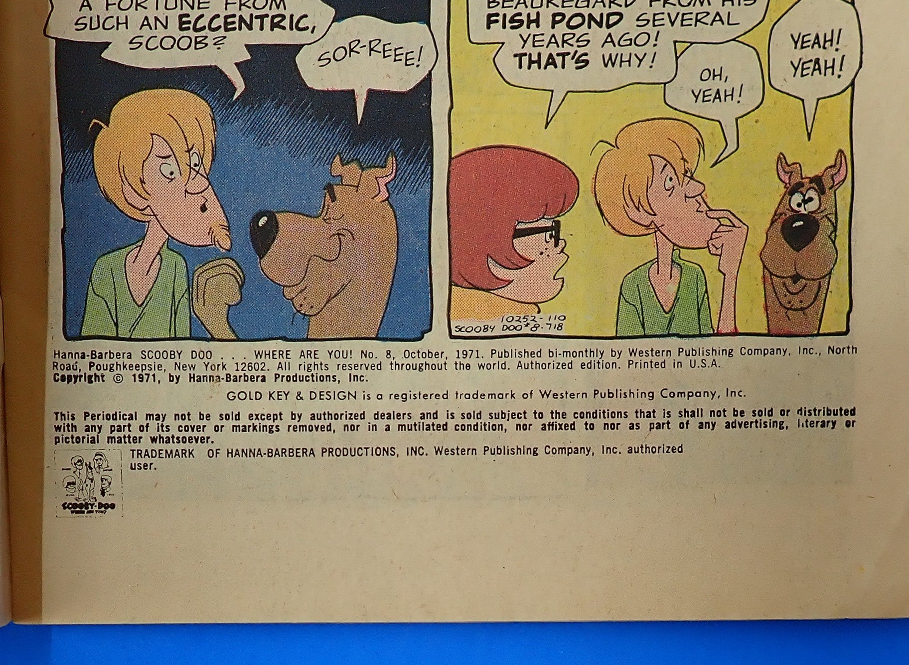 Scooby Doo #8 (1971) - VG/VG+ (4.0-4.5) - Rare Series