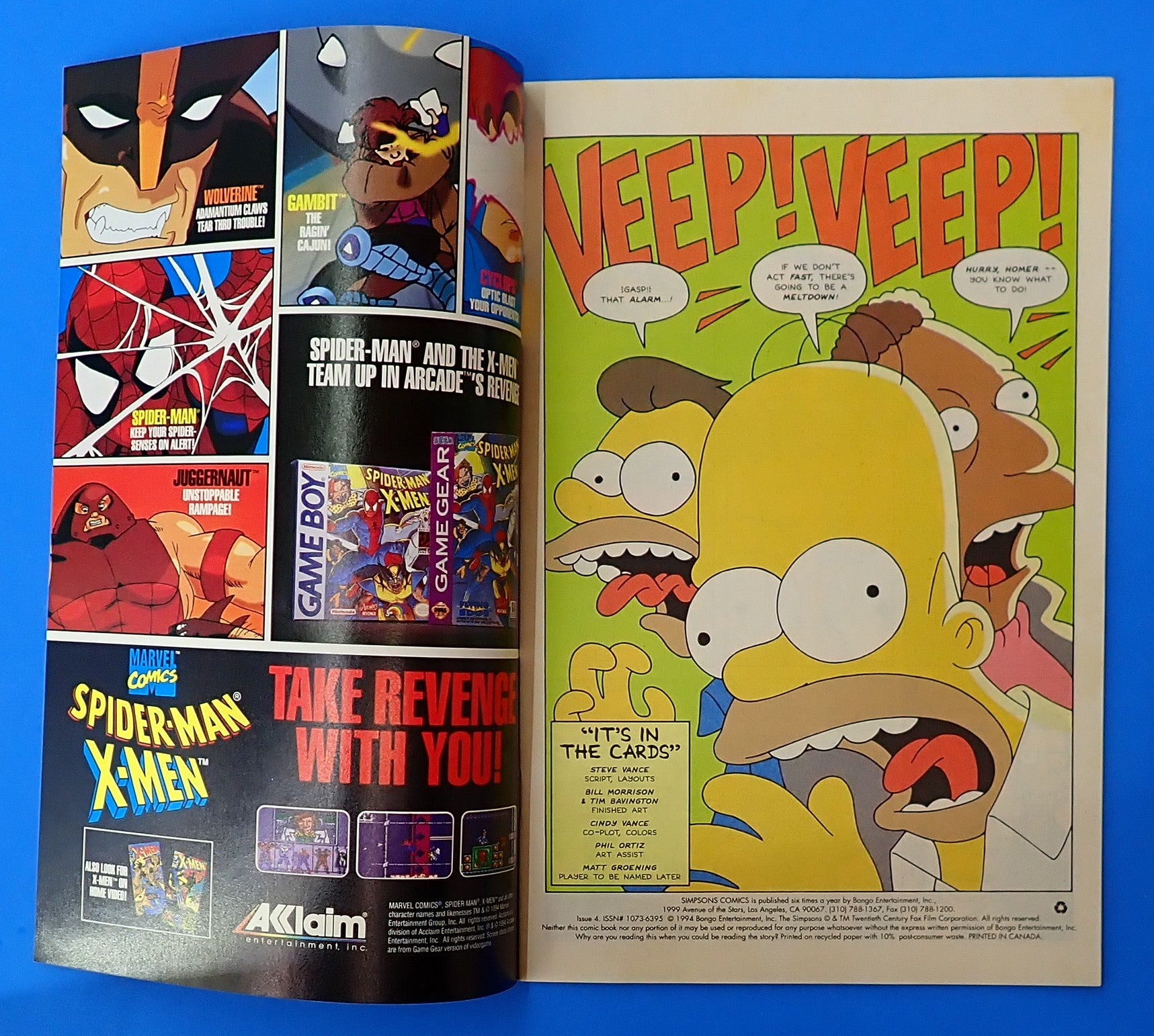 Simpsons Comics #4 (1994) - VF (8.0) - Includes Willy Dipkin Card
