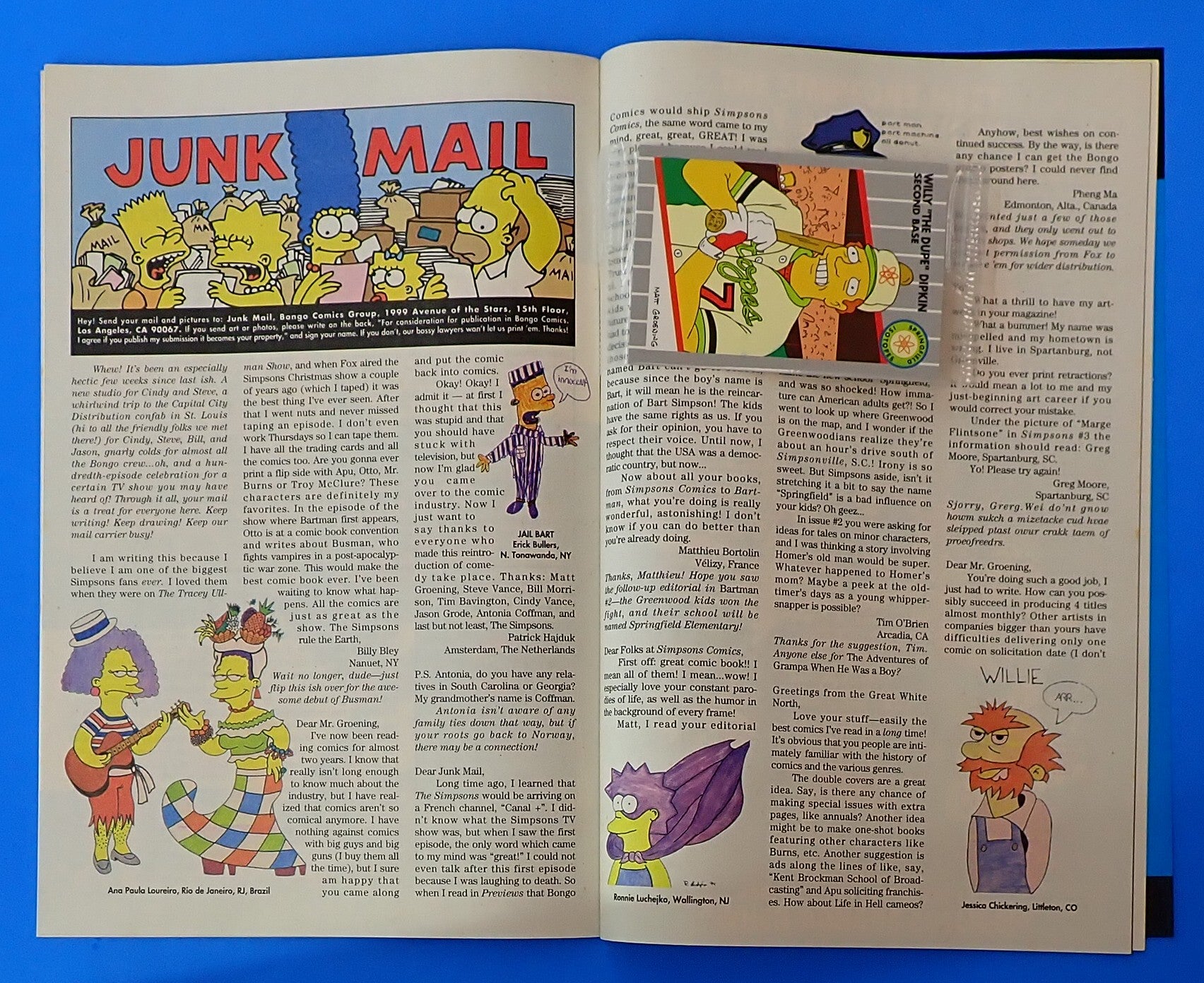 Simpsons Comics #4 (1994) - VF (8.0) - Includes Willy Dipkin Card