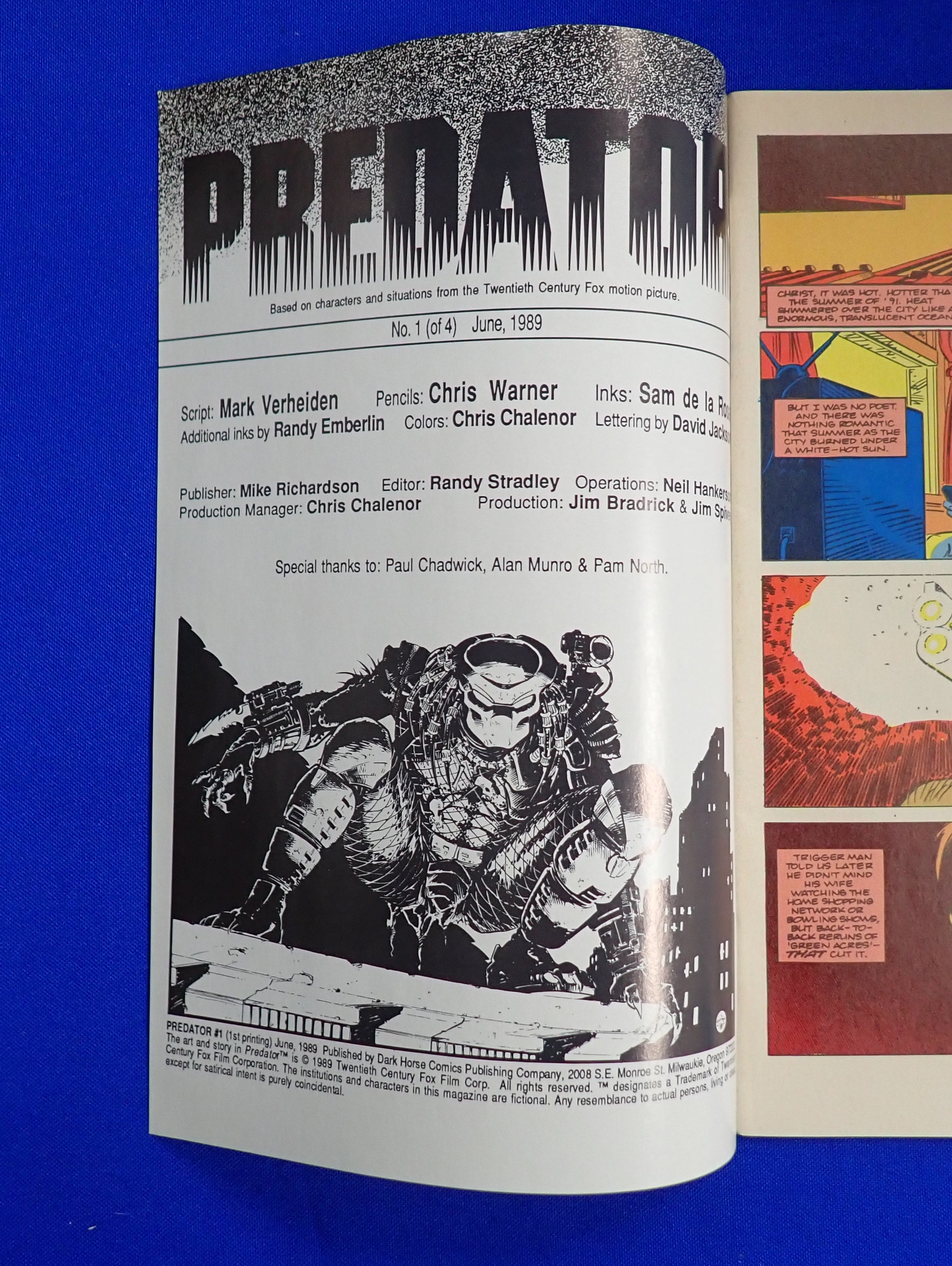 Predator #1 (1989) 1st Print - VF- (7.5) - 1st Predator