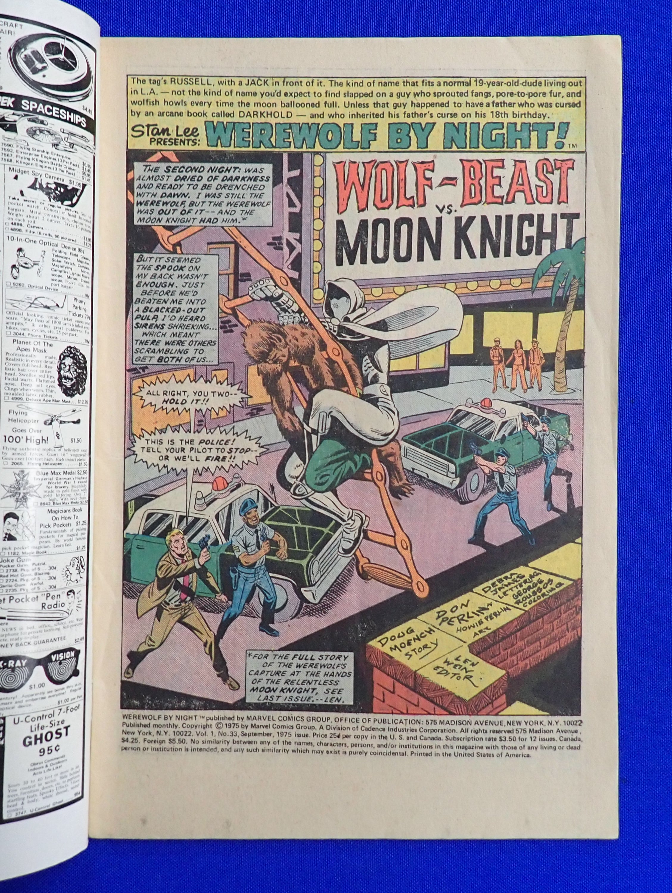 Werewolf by Night #33 (1975) - FN- (5.5) - 2nd Moon Knight