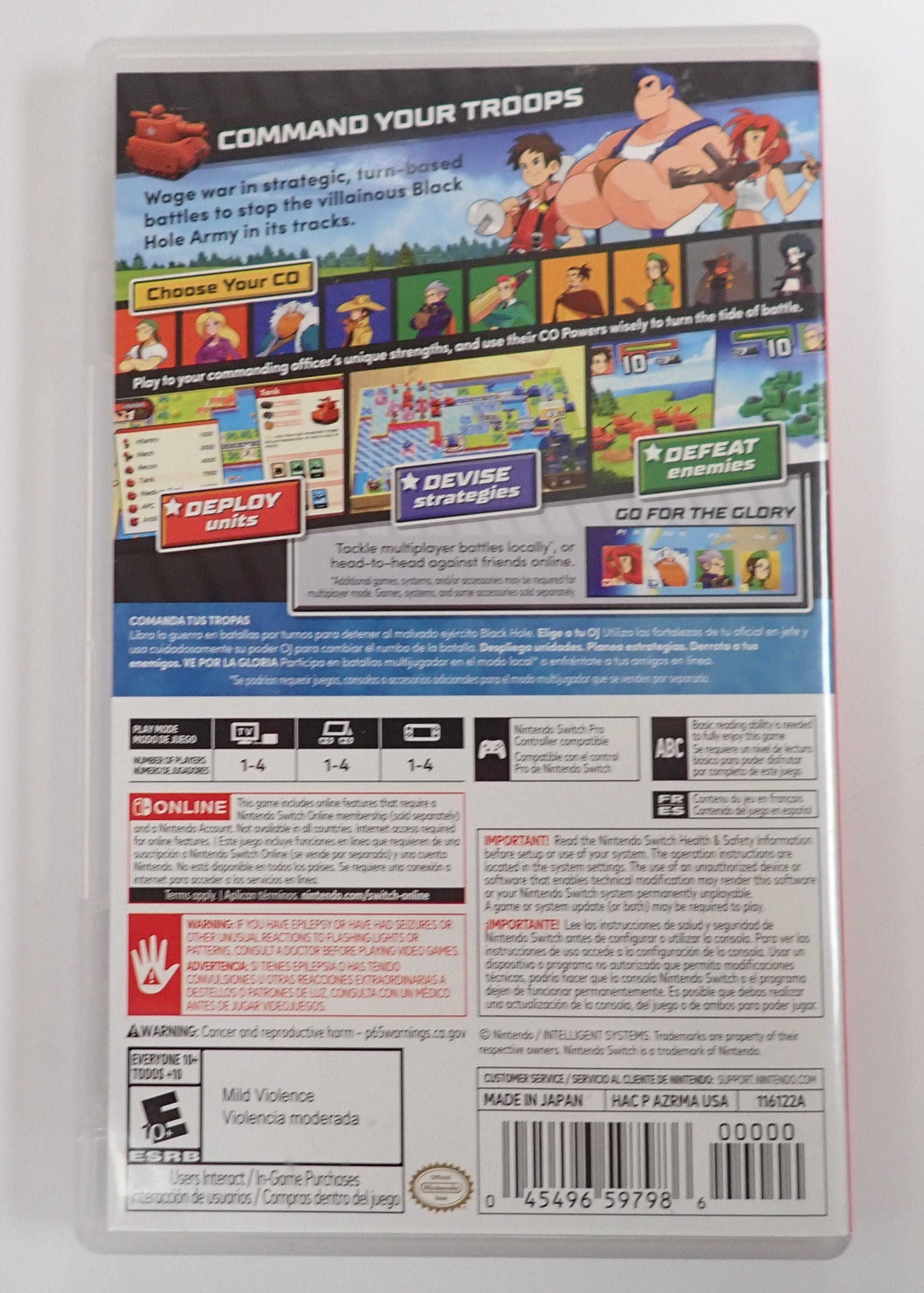 Advance Wars 1+2 Re-Boot Camp - Switch