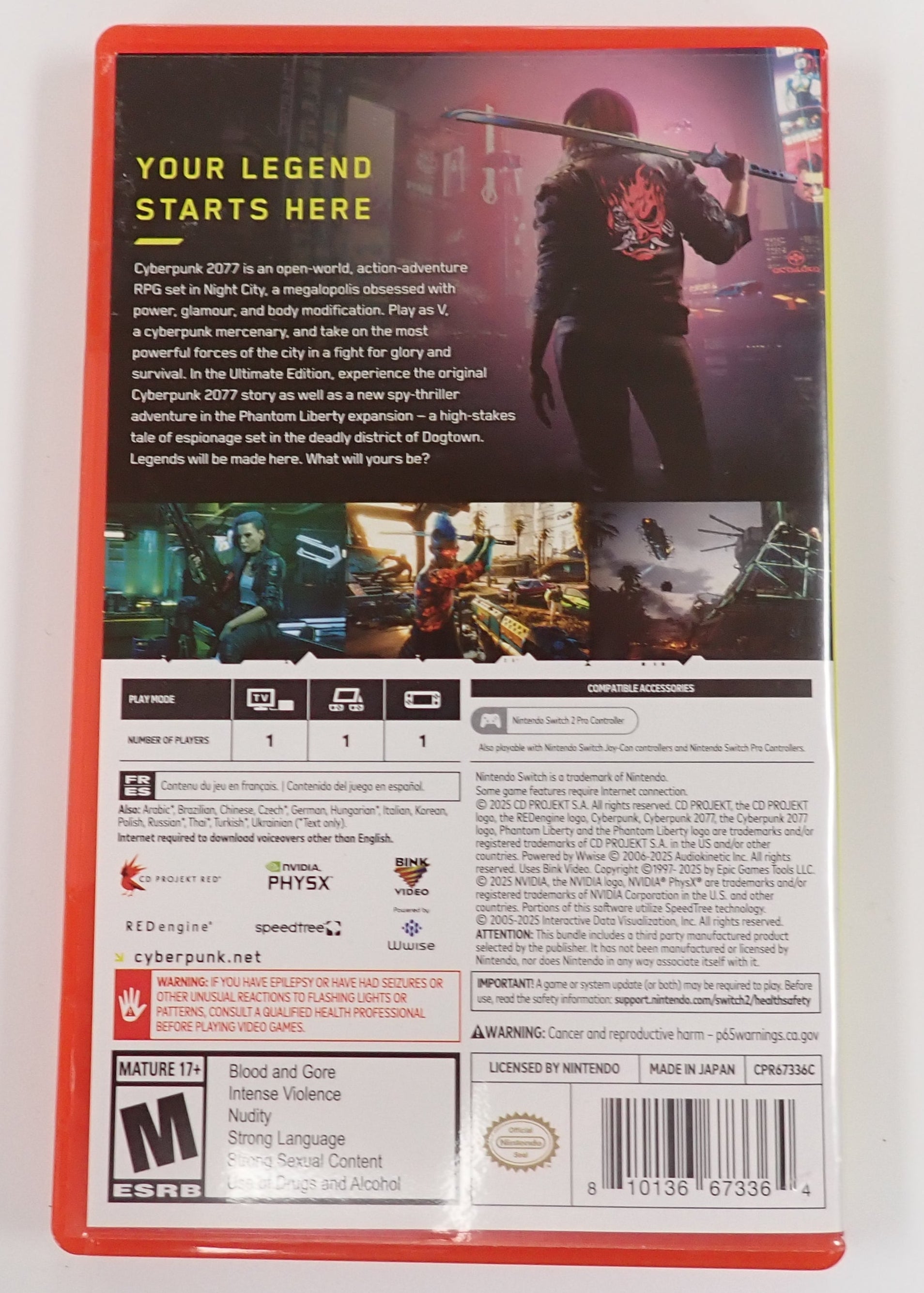 Cyber Punk 2077 (Ultimate Edition) - Switch