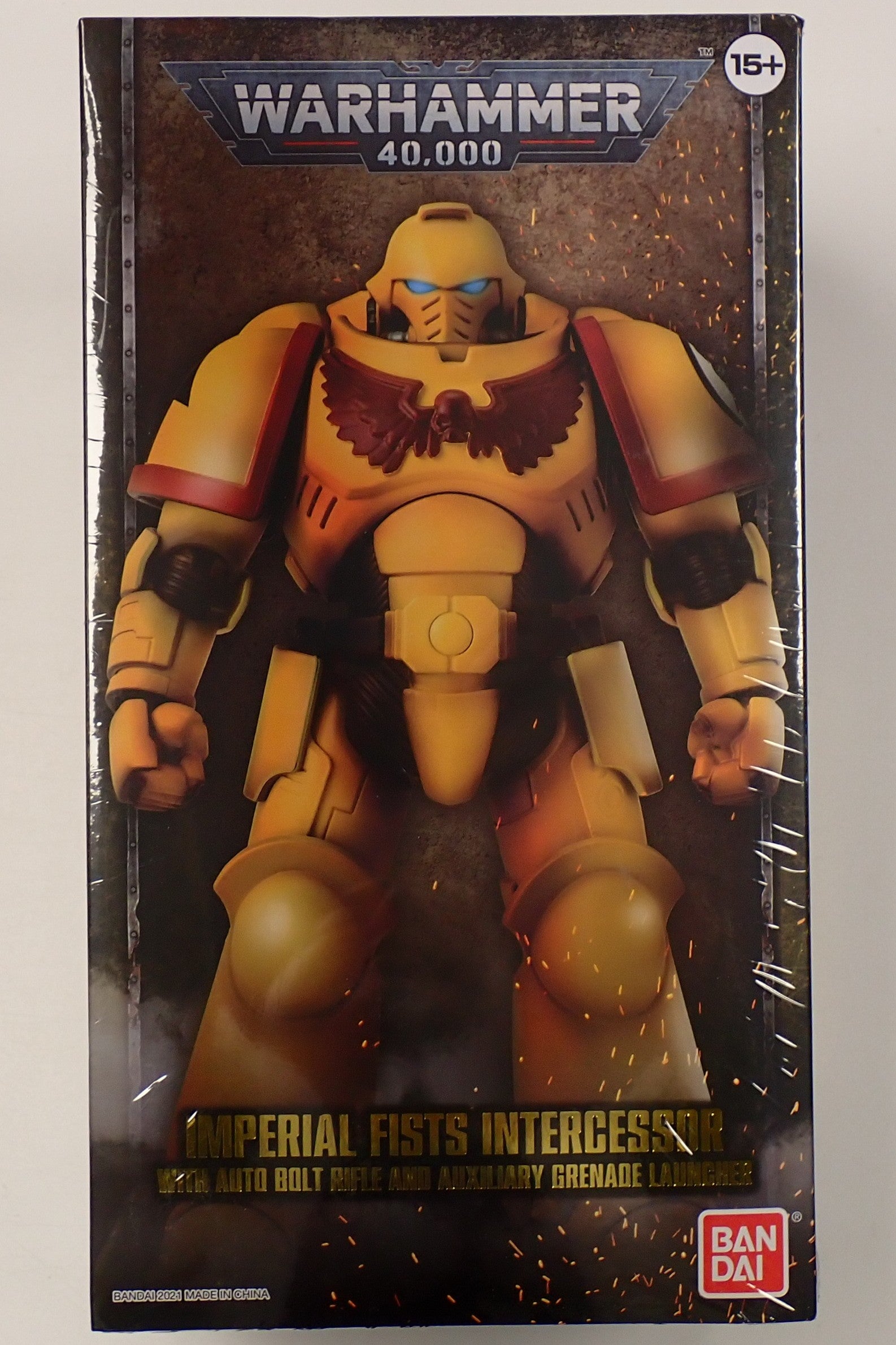 Imperial Fists Intercessor w/ Bolt Rifle & Auxiliary Grenade Launcher - Warhammer 40k, Bandai [Pre-Owned]