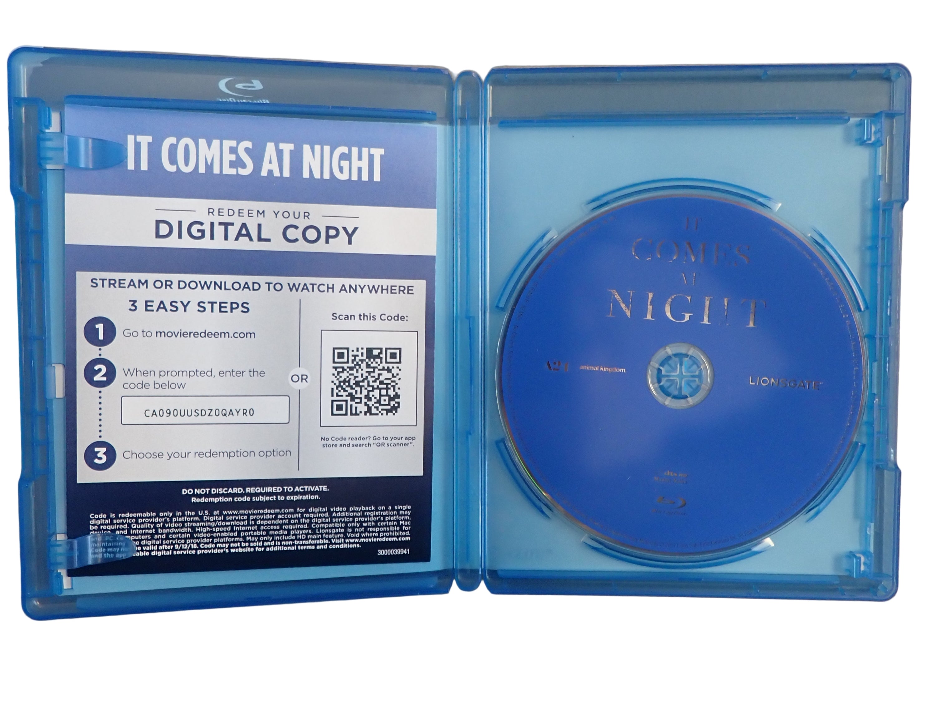 It Comes At Night - BLURAY, Digital HD [Blu-ray] (Pre-owned)