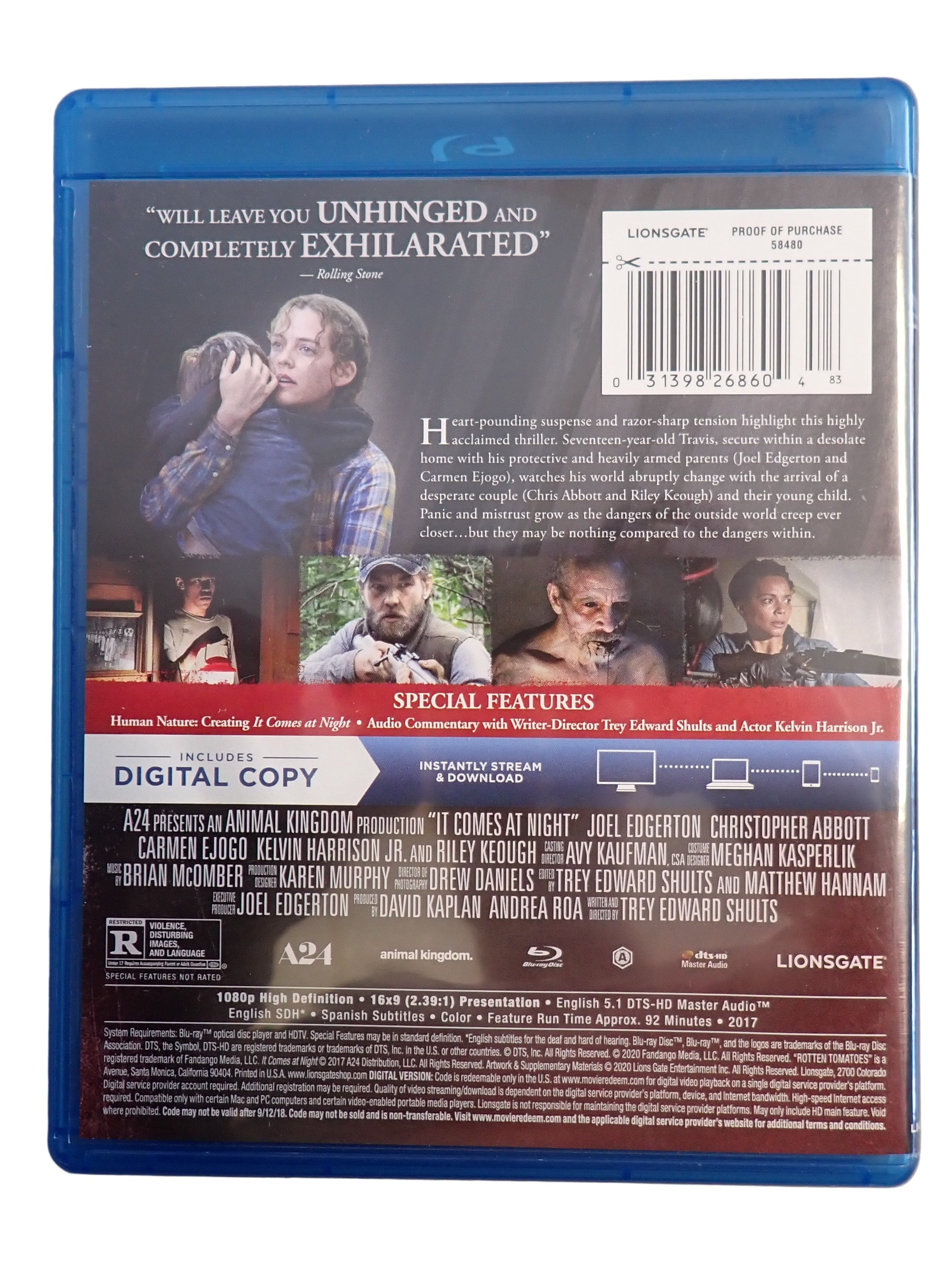 It Comes At Night - BLURAY, Digital HD [Blu-ray] (Pre-owned)
