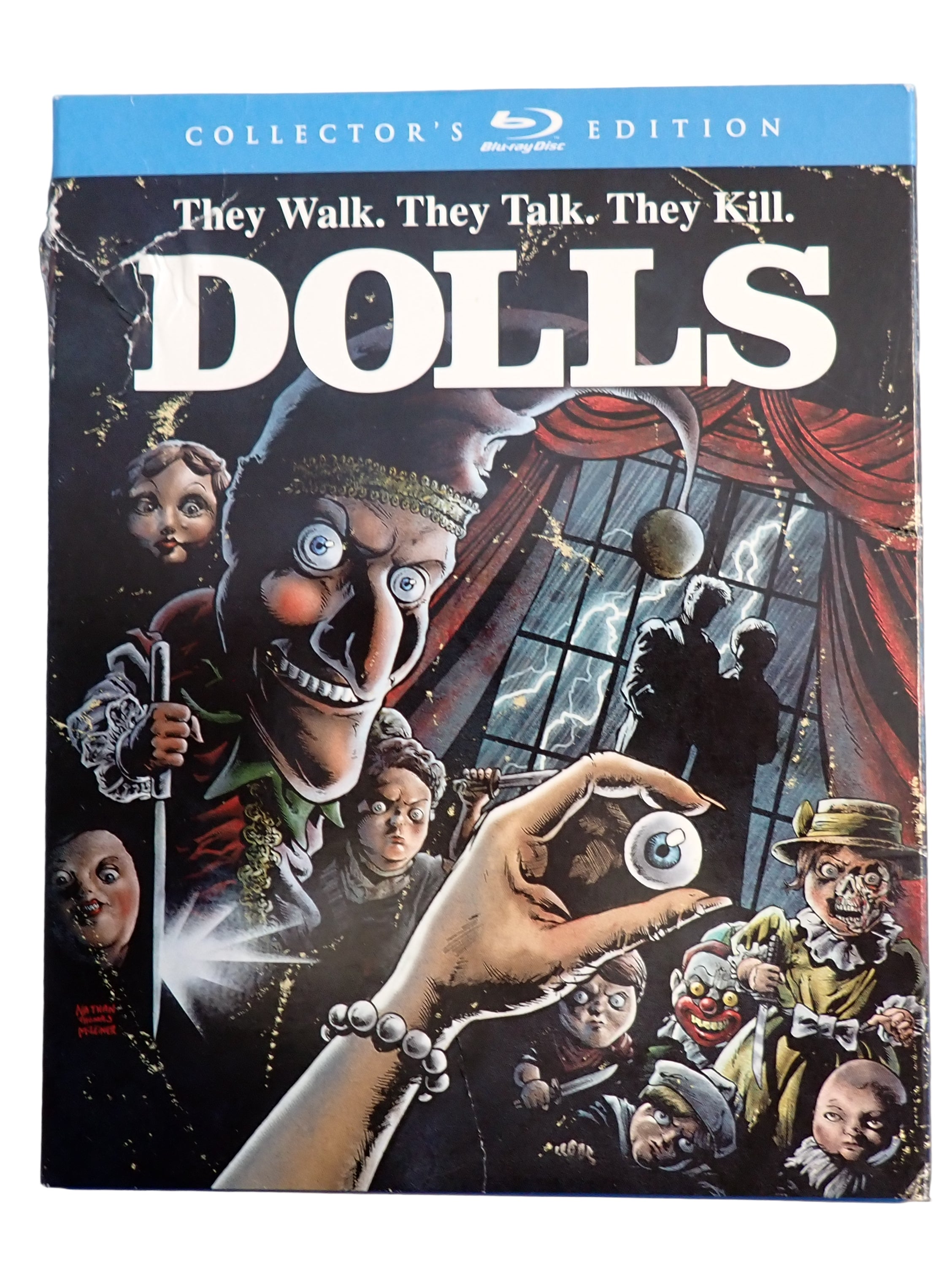 DAMAGED! Scream Factory DOLLS Collector's Edition Bluray Ray DVD w Slipcover (Pre-owned)