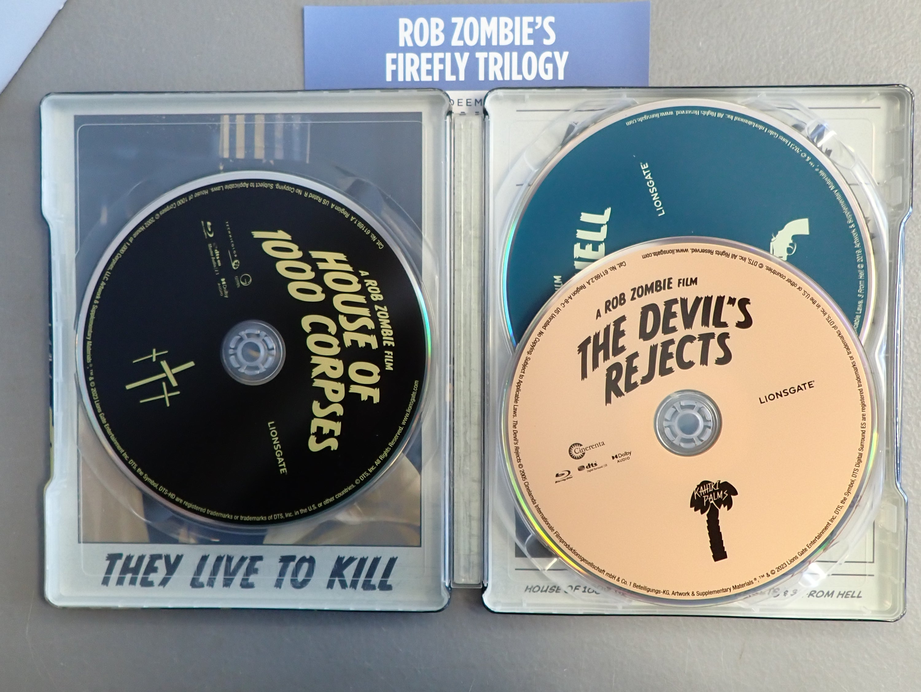 Firefly Trilogy (Blu-ray 2023) STEELBOOK Corpses + 3 From Hell + Devils Rejects (Pre-owned)