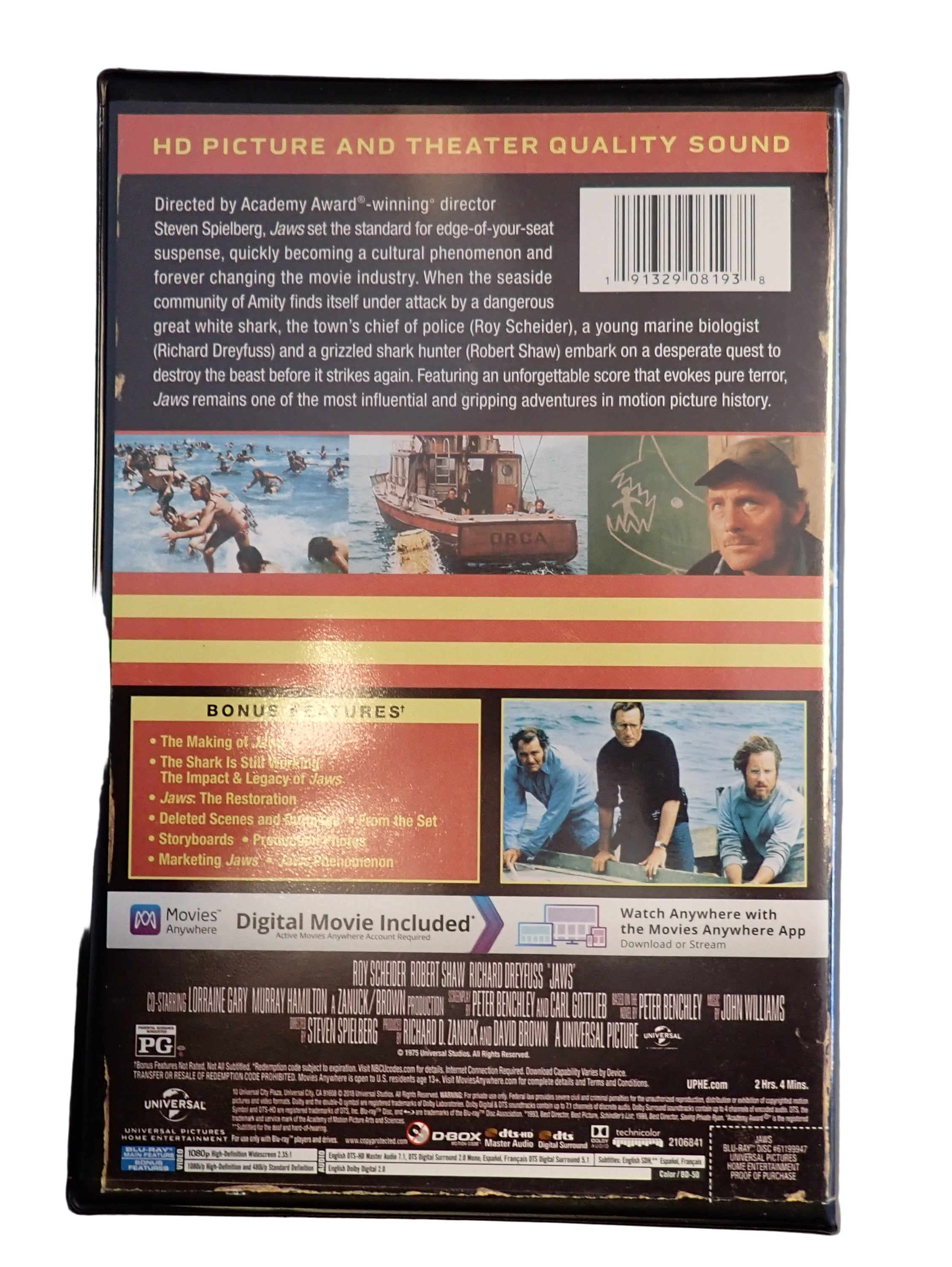 Nostalgic Jaws 1975 Retro VHS Clamshell Blu-Ray W/ Digital Collector’s Edition (Pre-owned)