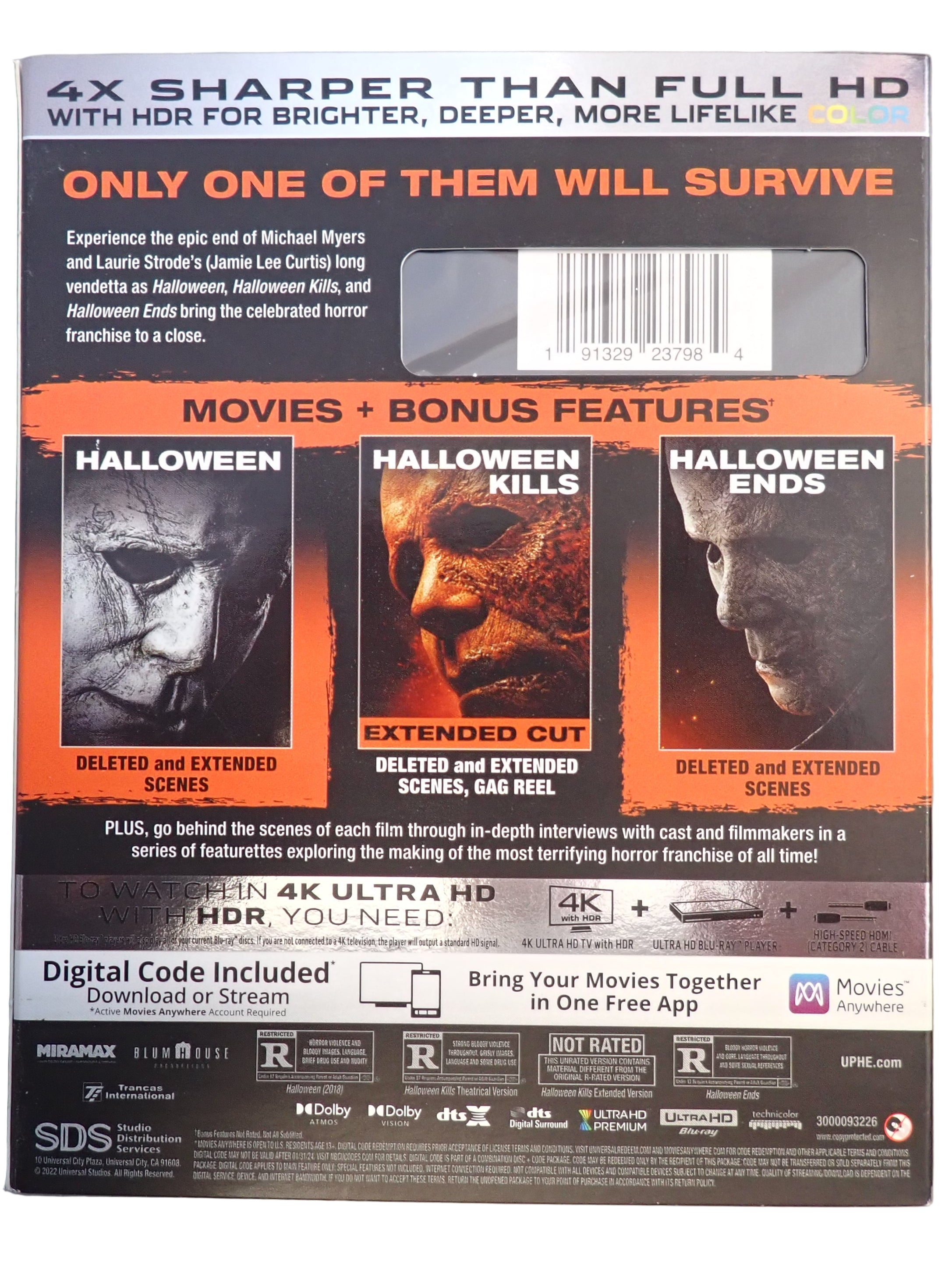 Halloween Trilogy (4k Blu-ray) With Slipcover (Pre-owned)