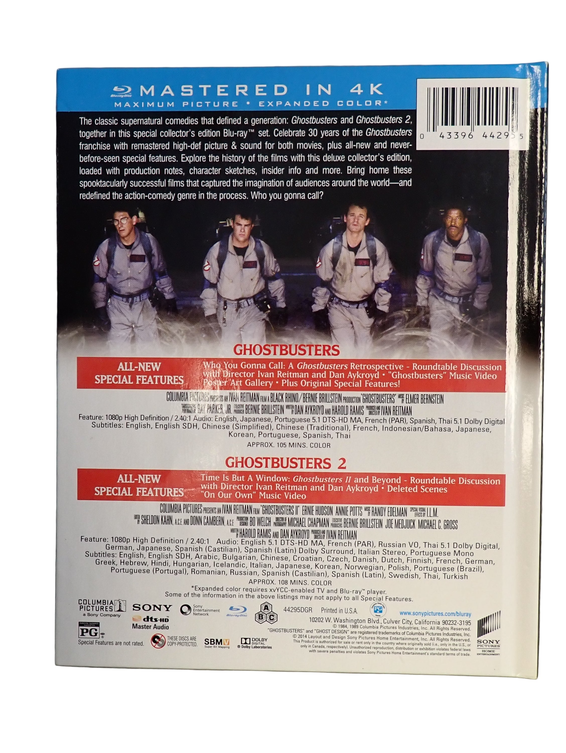 Ghostbusters 1 & 2 Blu-ray Collector's Edition Remastered  (Pre-owned)