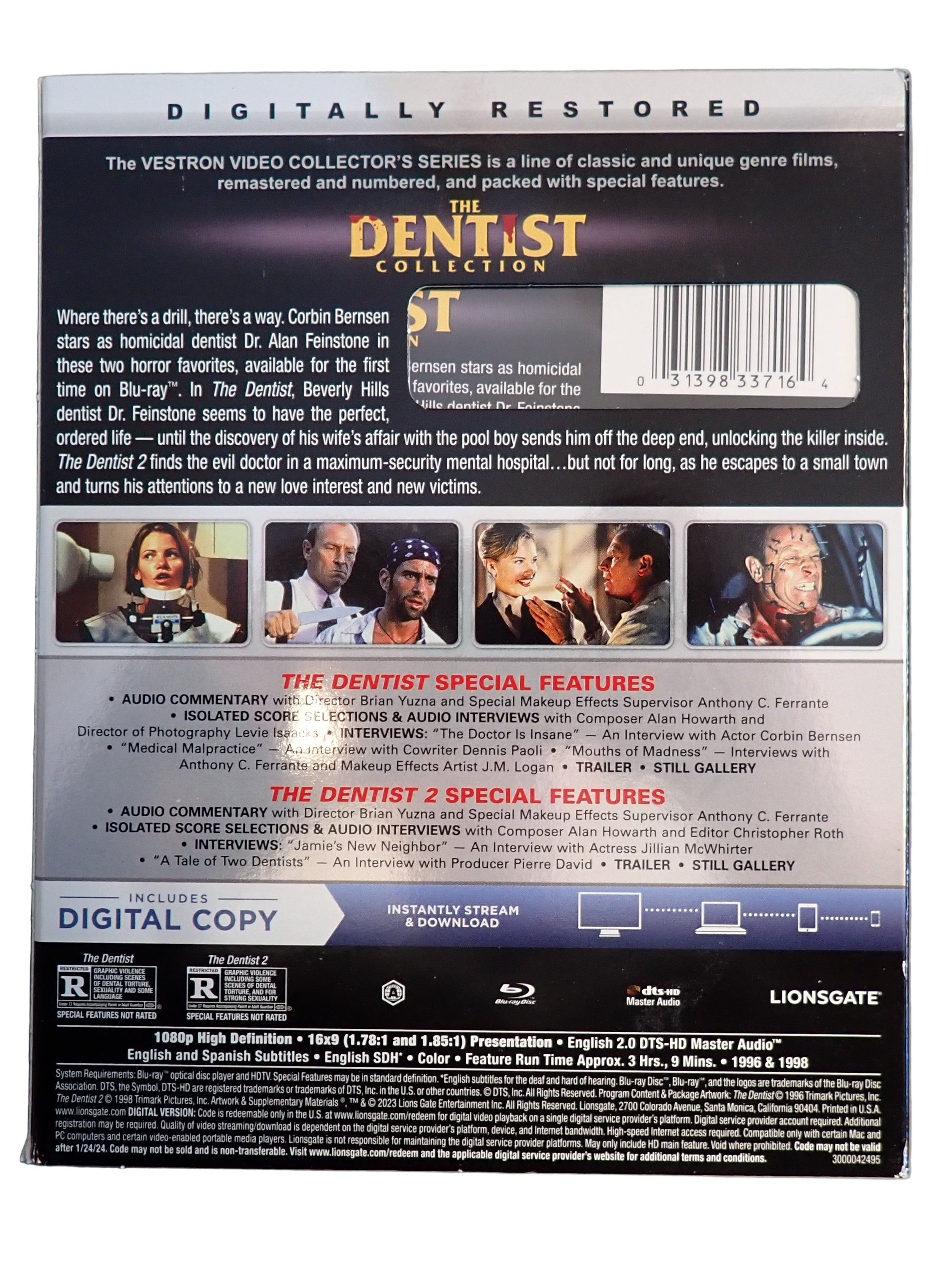 The Dentist Collection (Blu-ray) with slip cover  (Pre-owned)