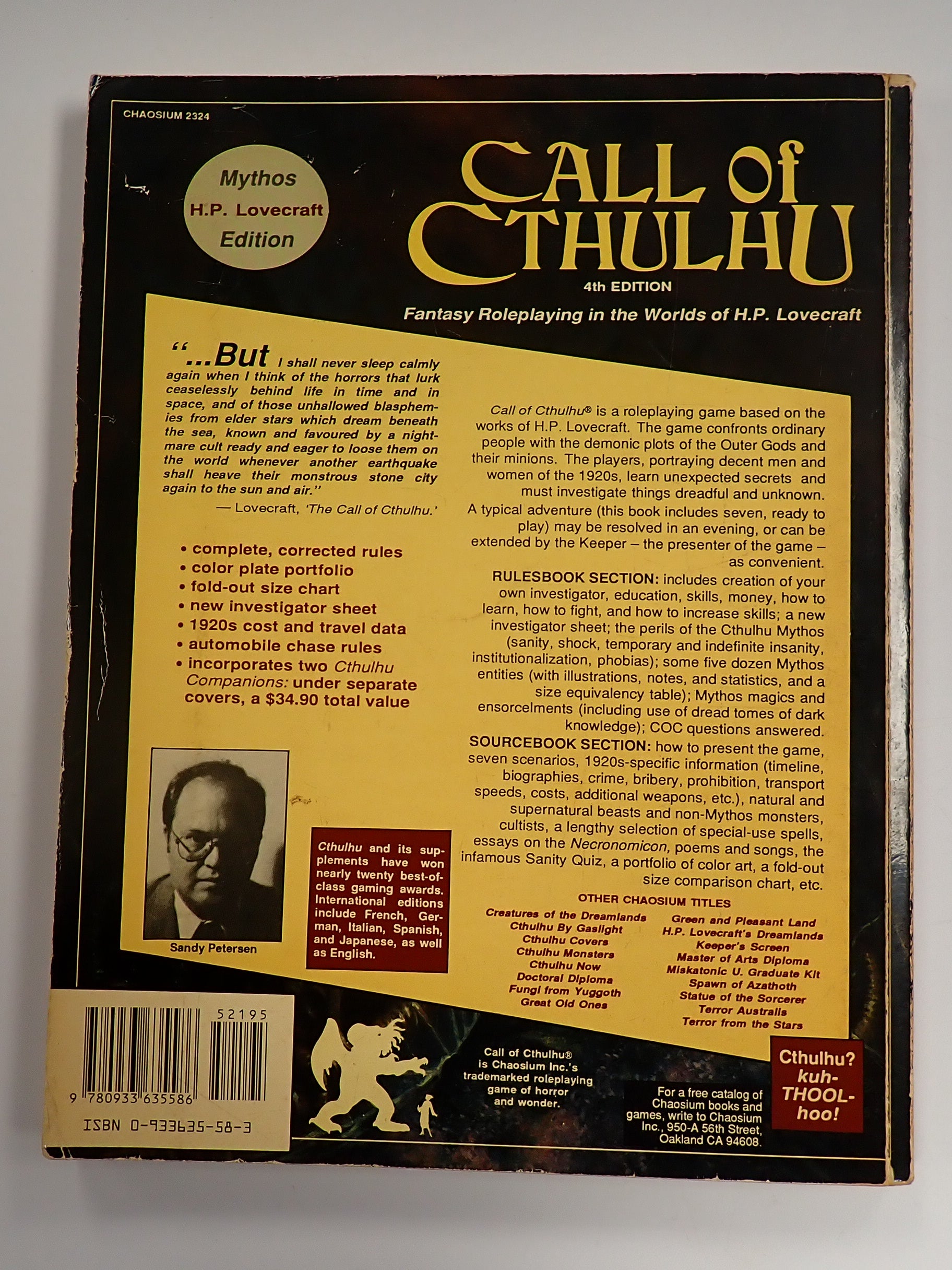 Call of Cthulhu 4th Edition - RPG [Pre-Owned]